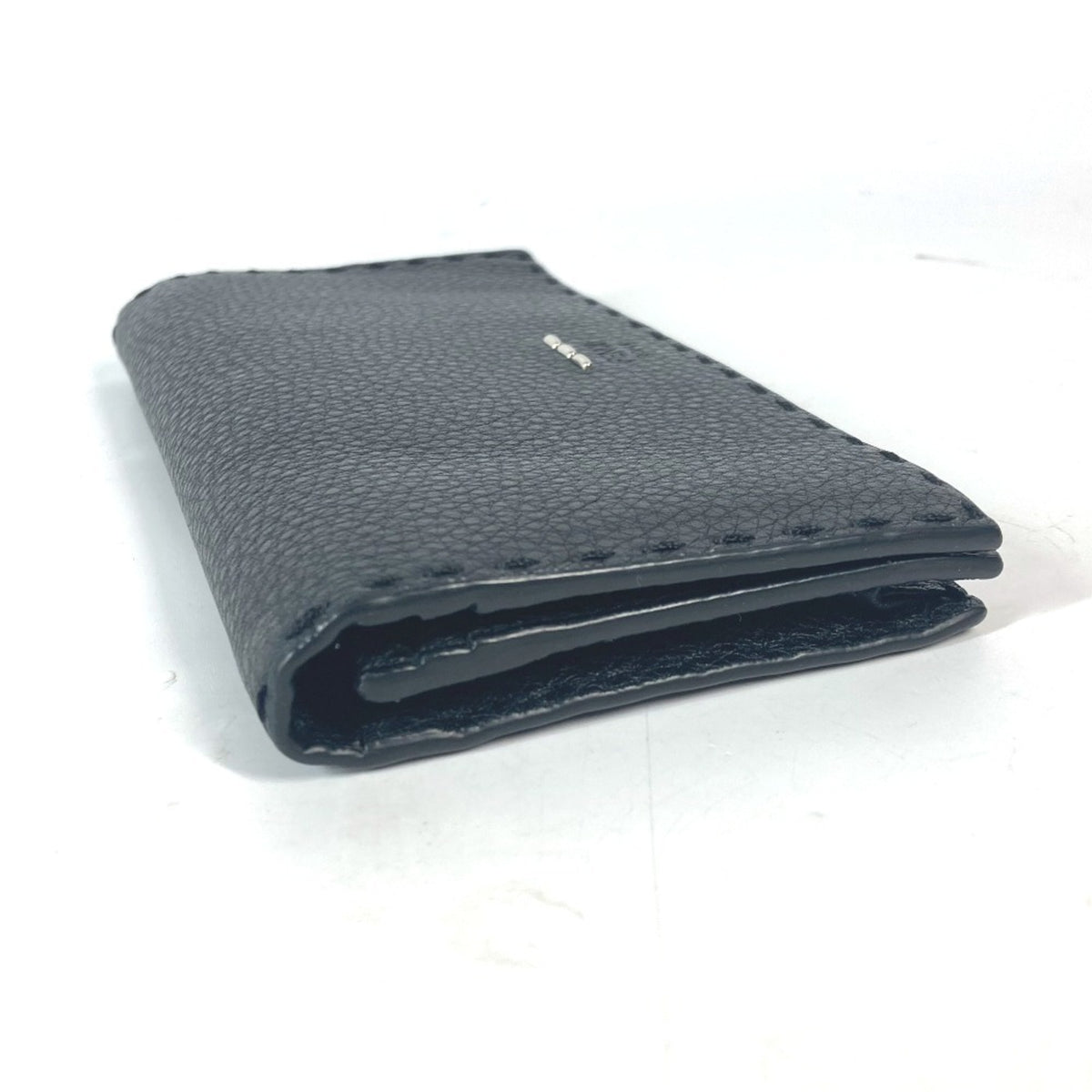 Fendi Black Leather Long Wallet (Bi-Fold) (Pre-Owned)