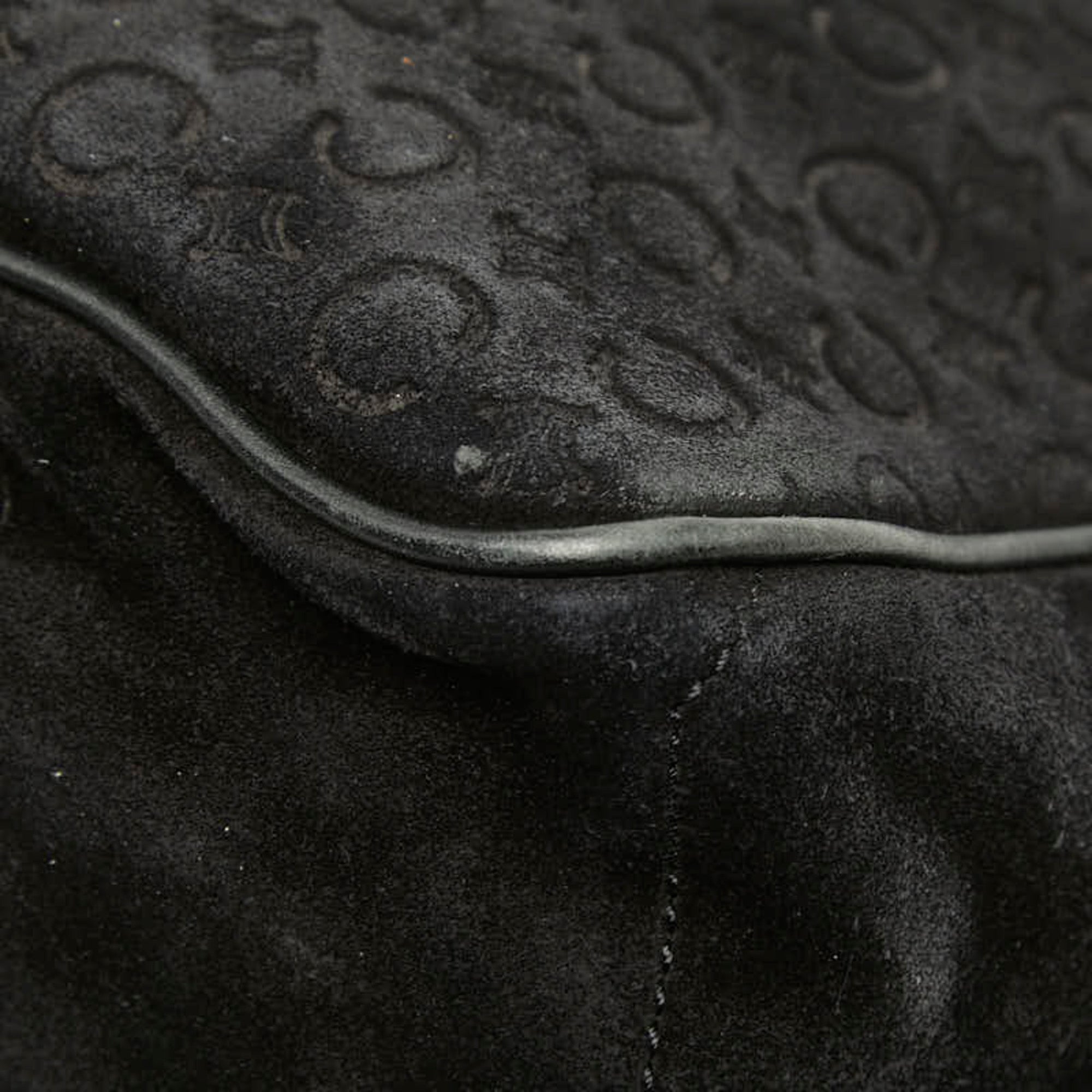 Celine Black Suede Leather Handbag (Pre-Owned)