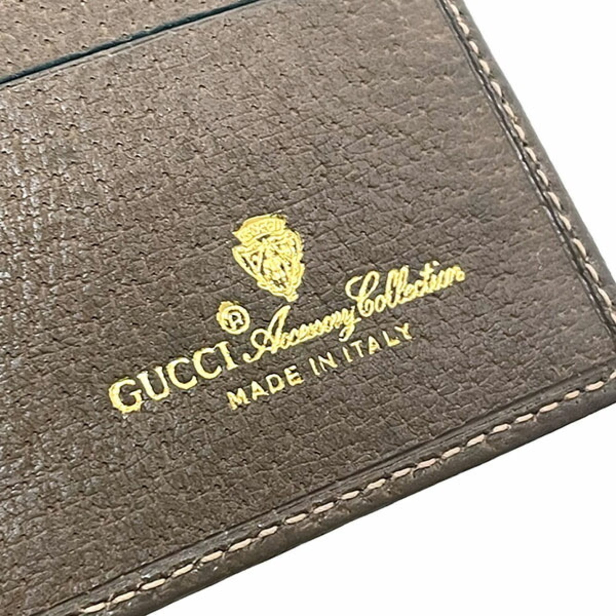 Gucci Beige Brown Pvc Leather Long Wallet (Bi-Fold) (Pre-Owned)