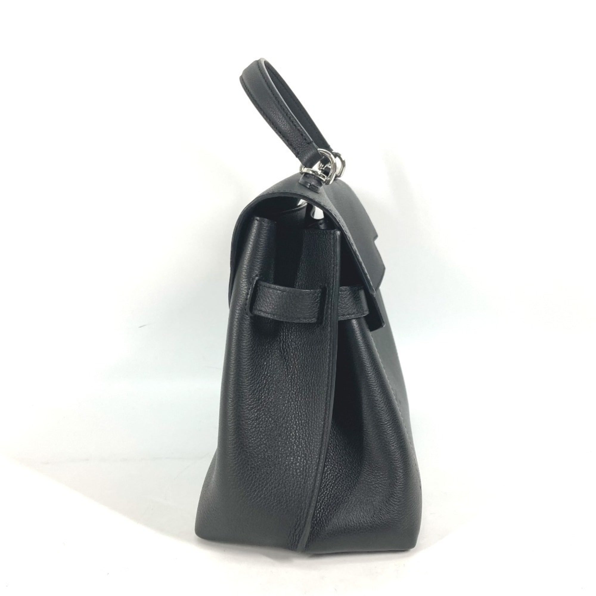 Louis Vuitton Black Noir Leather Handbag Tote Bag (Pre-Owned)