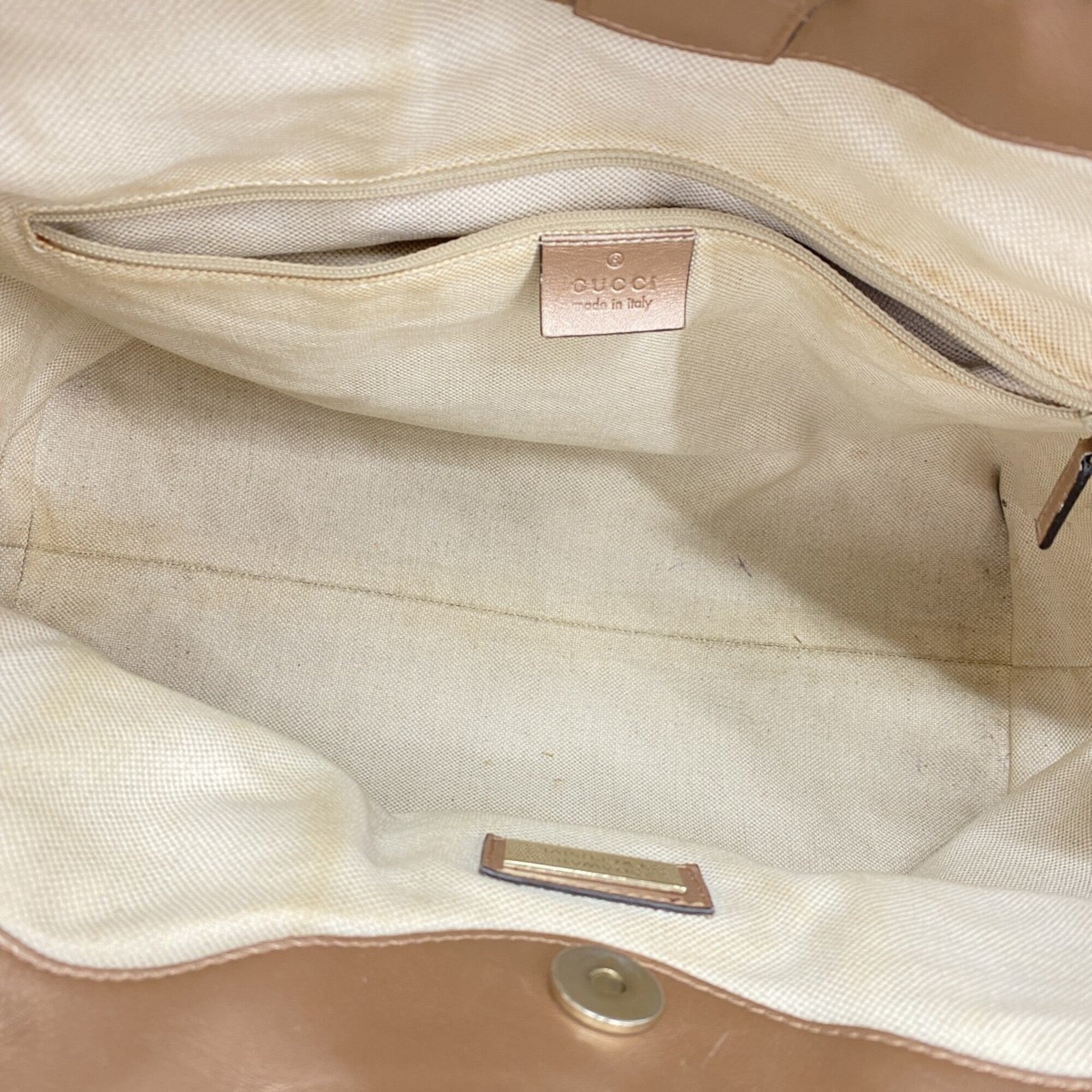 Gucci Pink Leather Tote Bag (Pre-Owned)