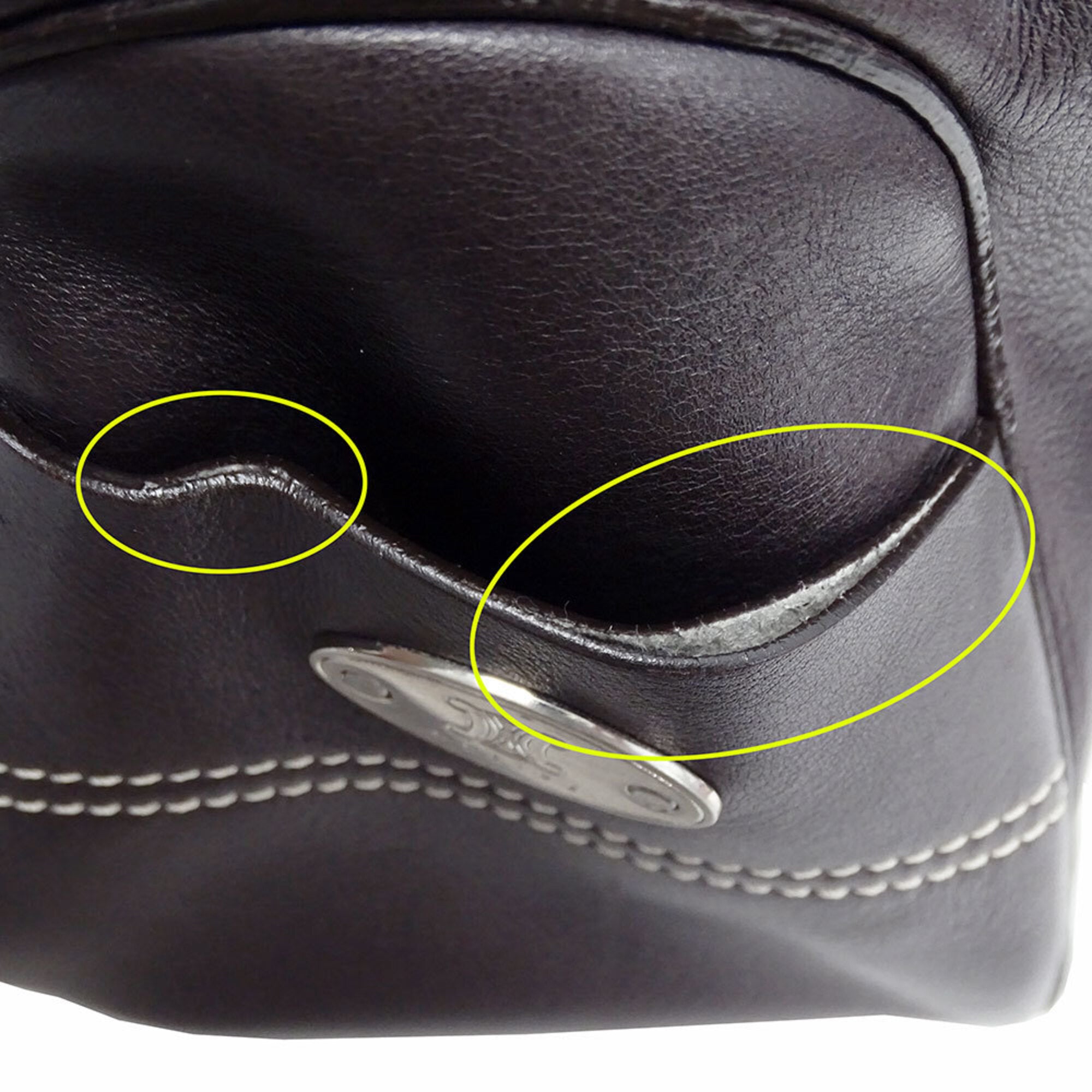 Celine Dark Brown Leather Handbag (Pre-Owned)