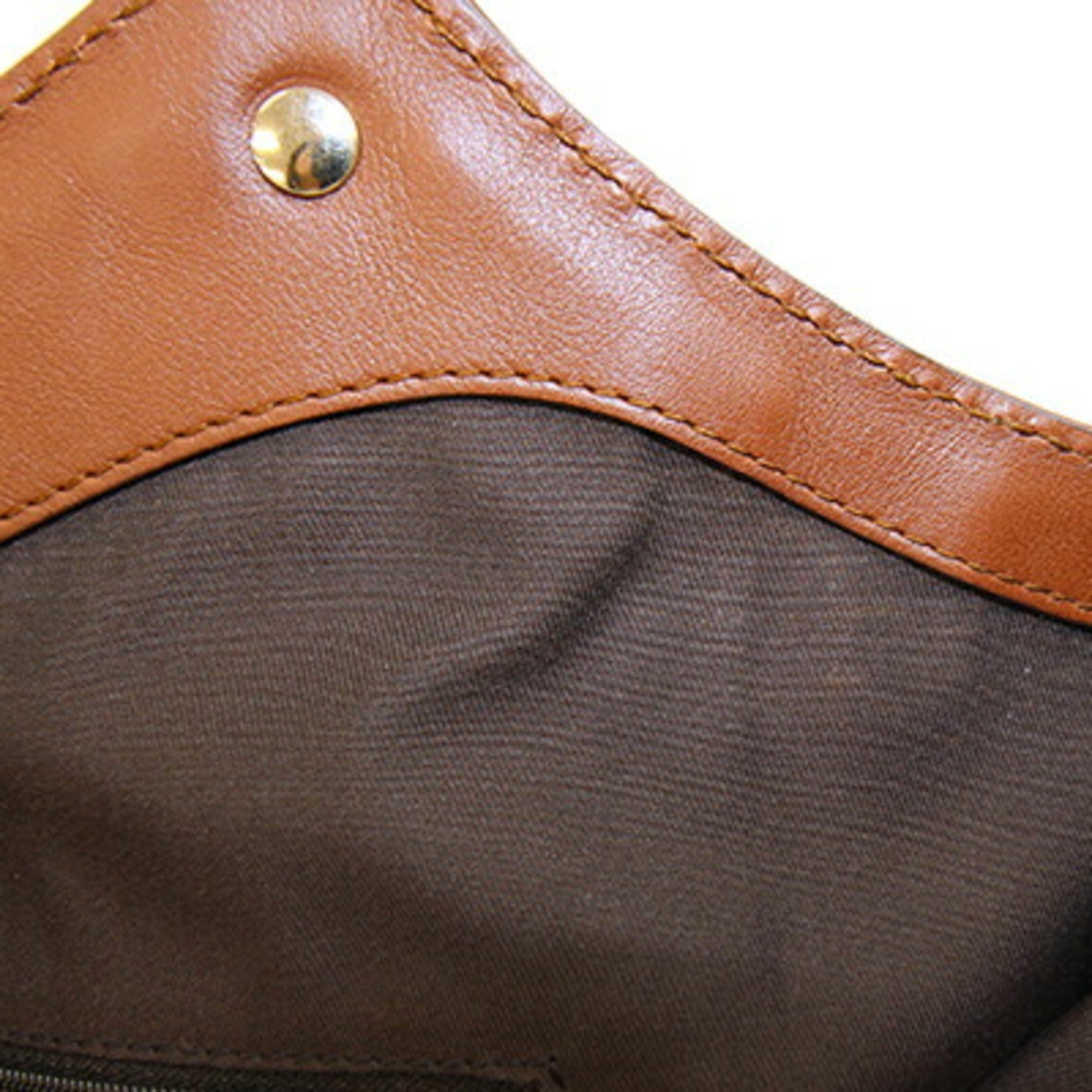 Gucci Sukey Beige Brown Canvas Leather Tote Bag (Pre-Owned)