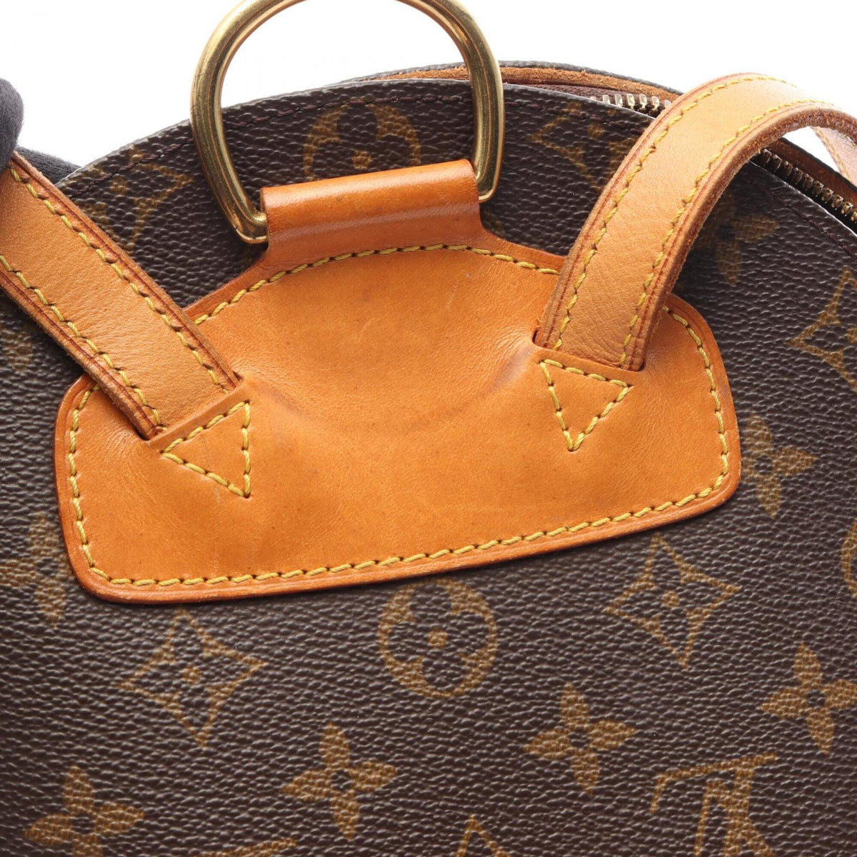 Louis Vuitton Brown Coated Canvas Leather Backpack Handbag (Pre-Owned)