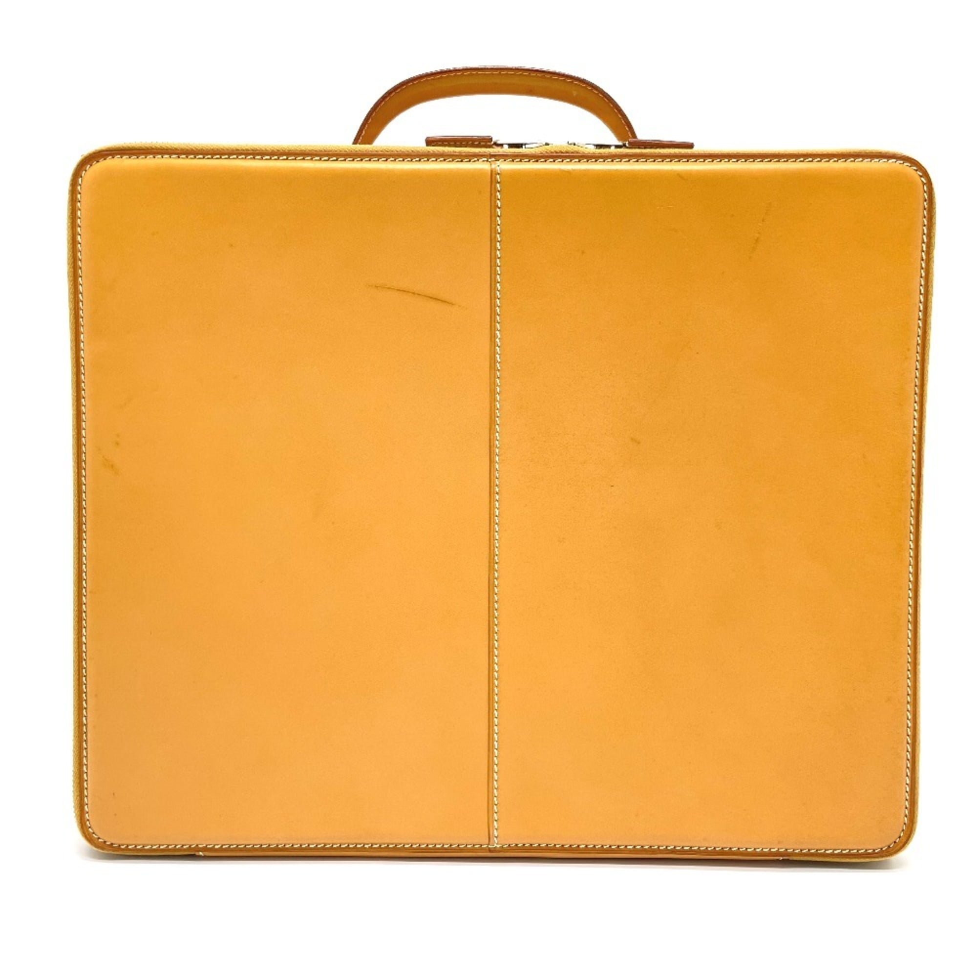 Hermes Natural Leather Briefcase Handbag (Pre-Owned)