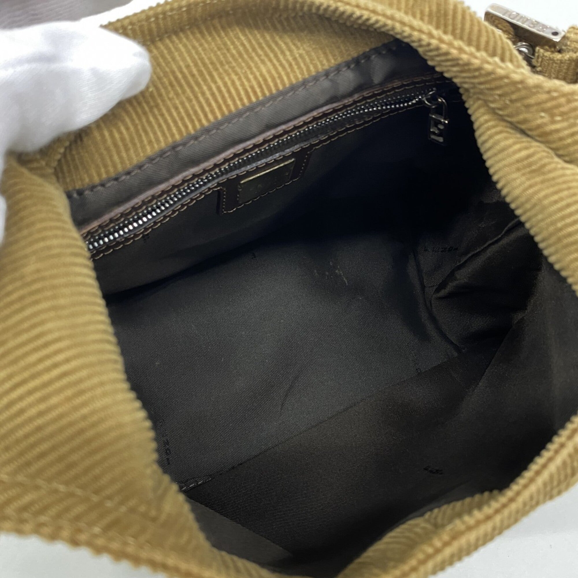 Fendi Ochre Suede Handbag (Pre-Owned)
