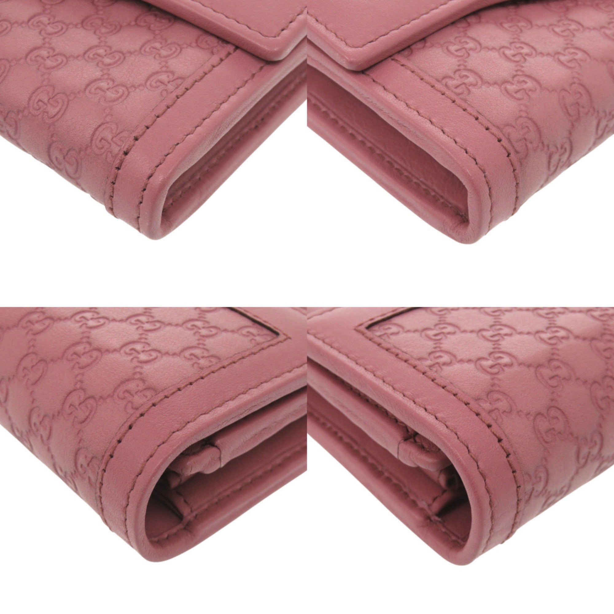 Gucci Purple Leather Long Wallet (Bi-Fold) (Pre-Owned)