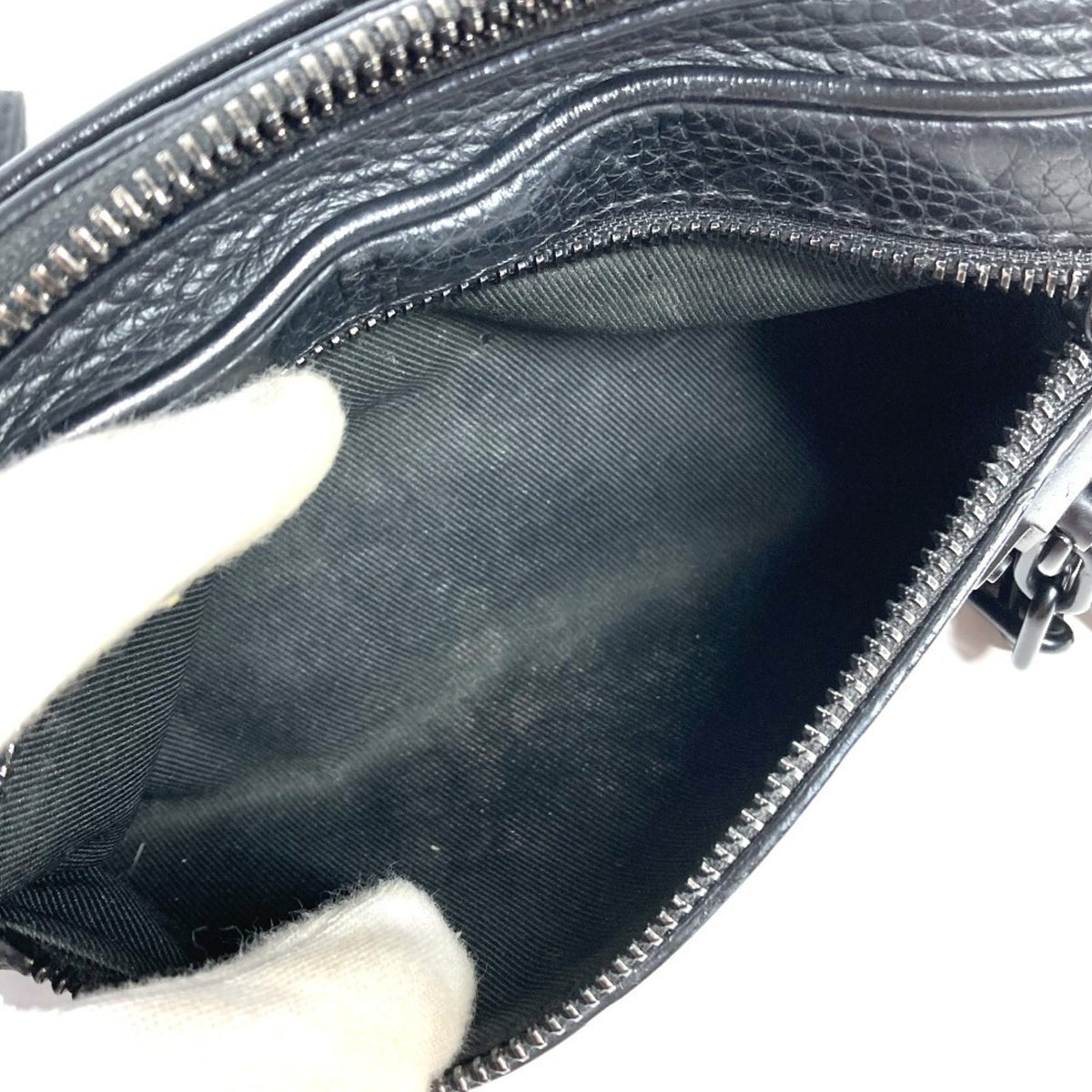 Louis Vuitton Black Noir Leather Clutch Bag Pouch (Pre-Owned)