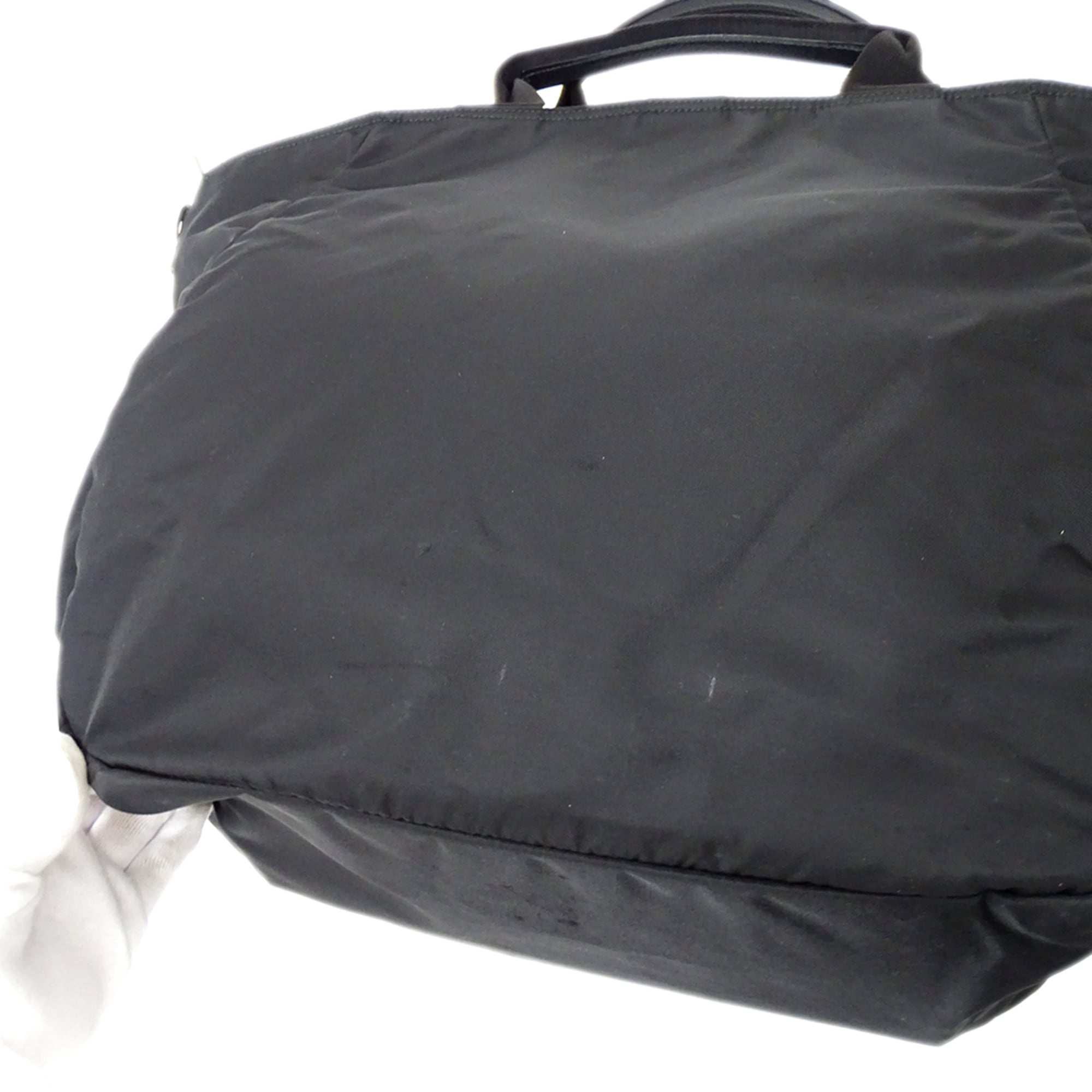 Prada Black Nylon Handbag Shoulder Bag Tote Bag (Pre-Owned)