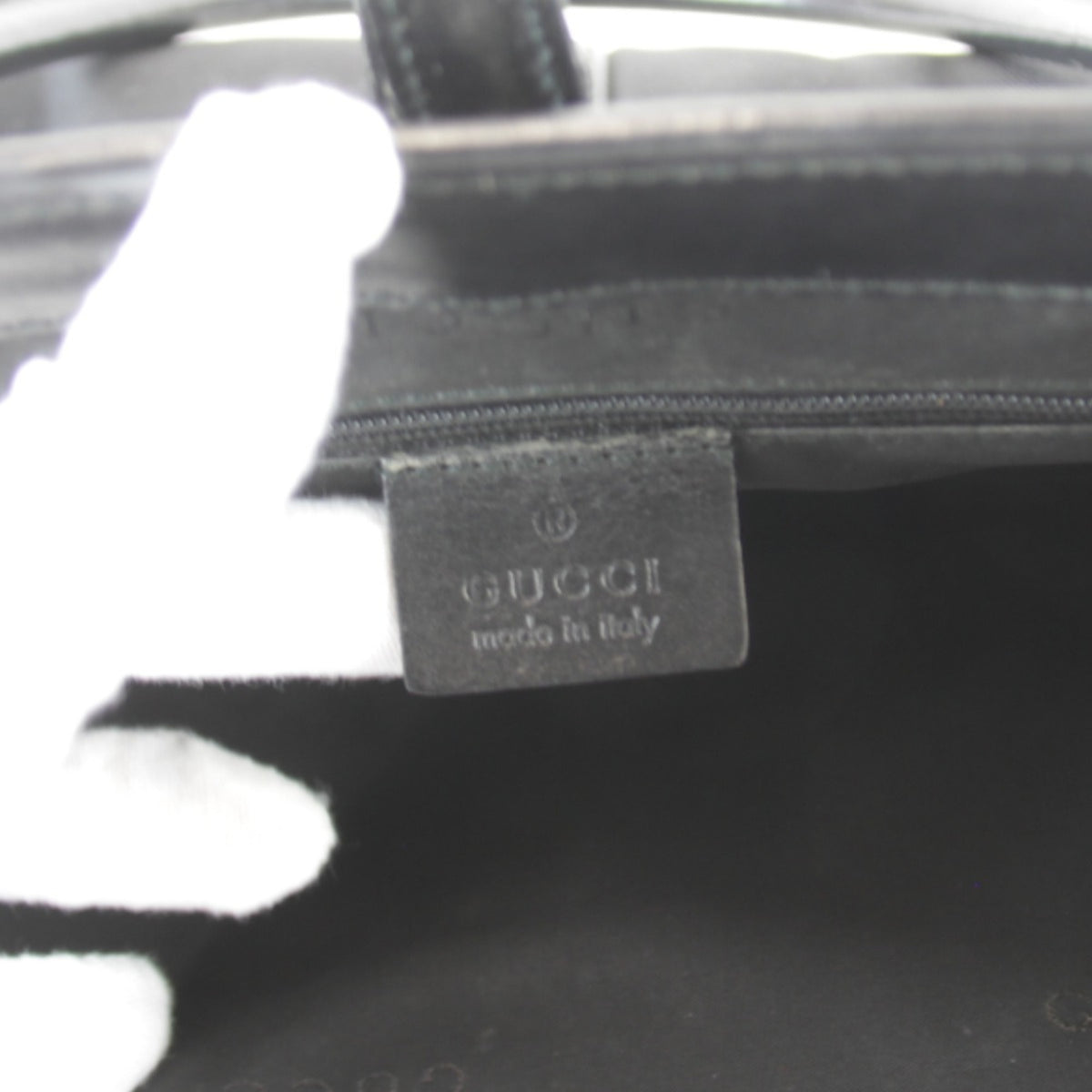 Gucci Black White Nylon Handbag (Pre-Owned)