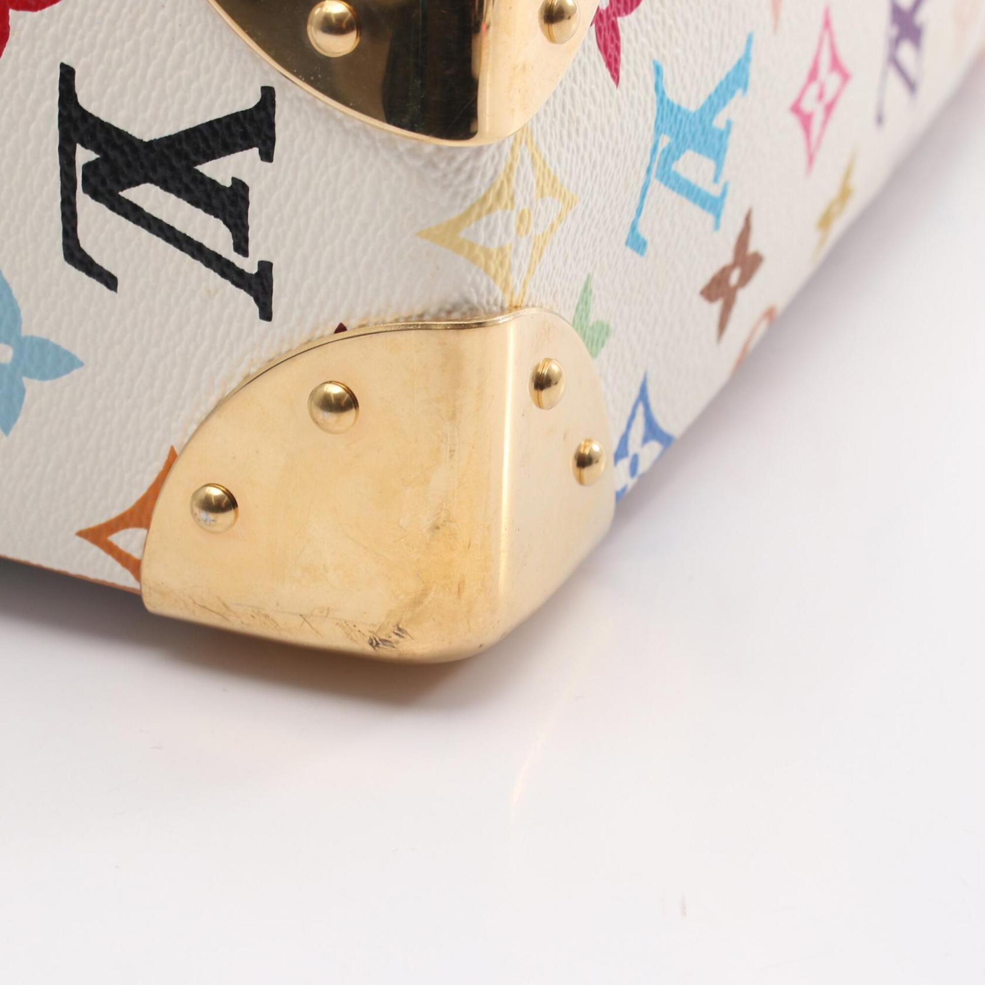 Louis Vuitton Blanc Multi-Color White Monogram Multicolore Leather Handbag Shoulder Bag (Pre-Owned)