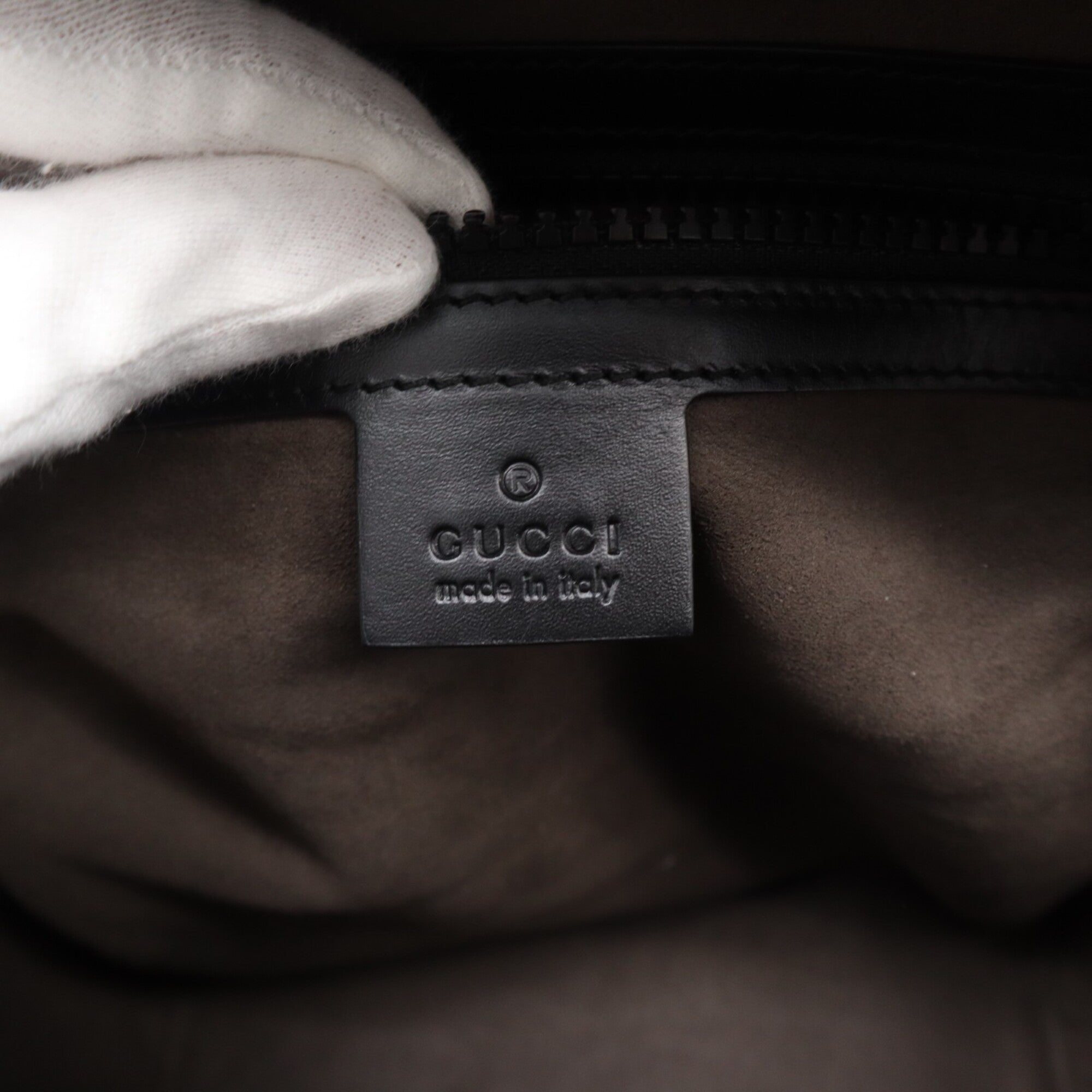 Gucci Beige Brown Canvas Leather Backpack (Pre-Owned)