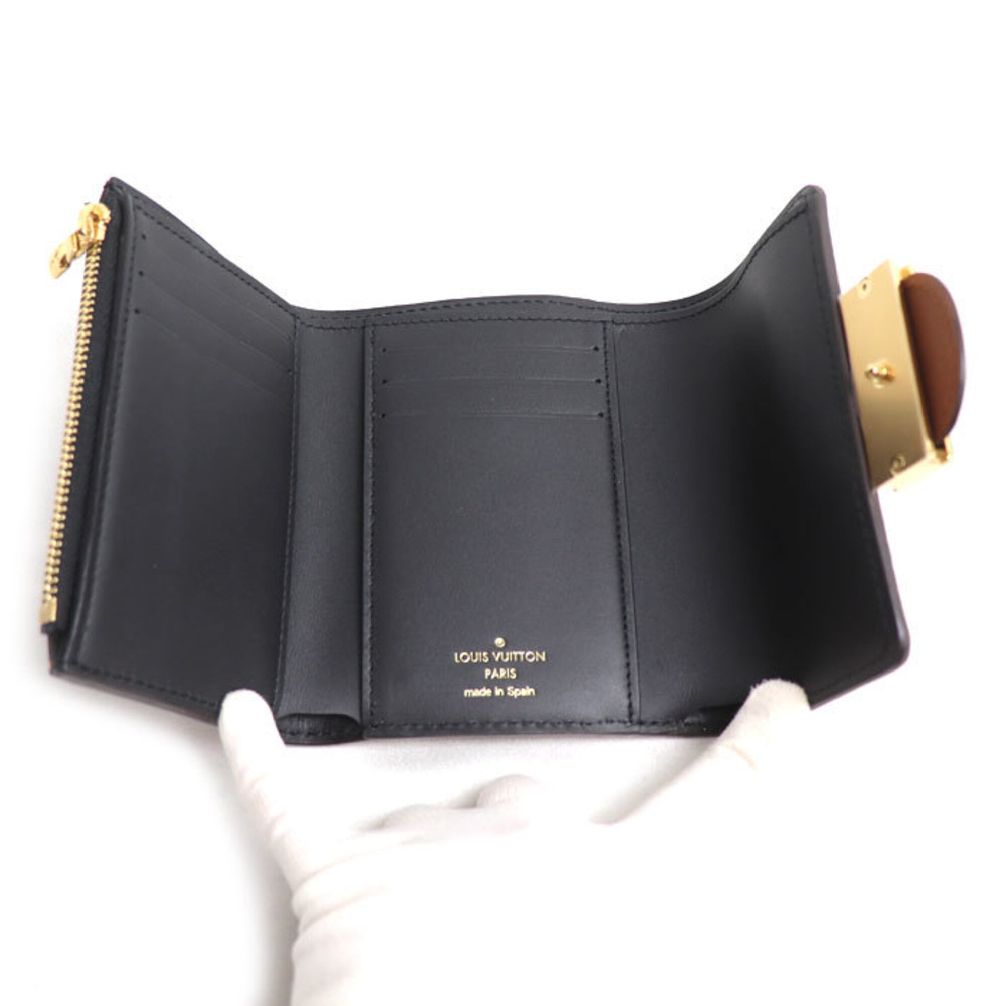 Louis Vuitton Brown Monogram Reverse Wallet (Tri-Fold) (Pre-Owned)