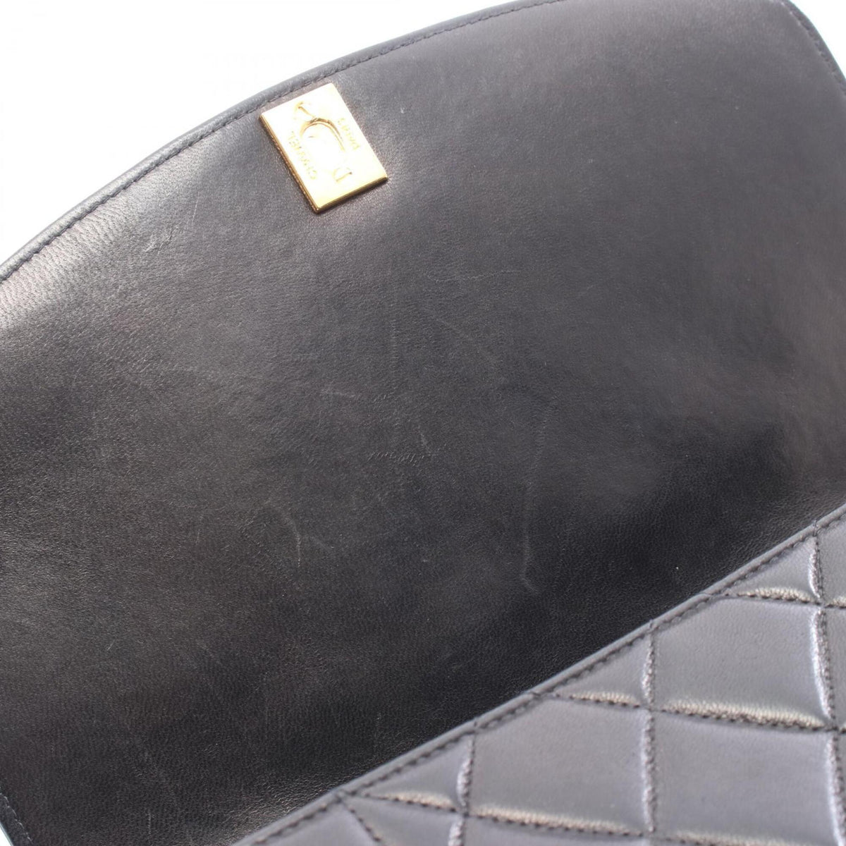 Chanel Black Leather Handbag Shoulder Bag (Pre-Owned)