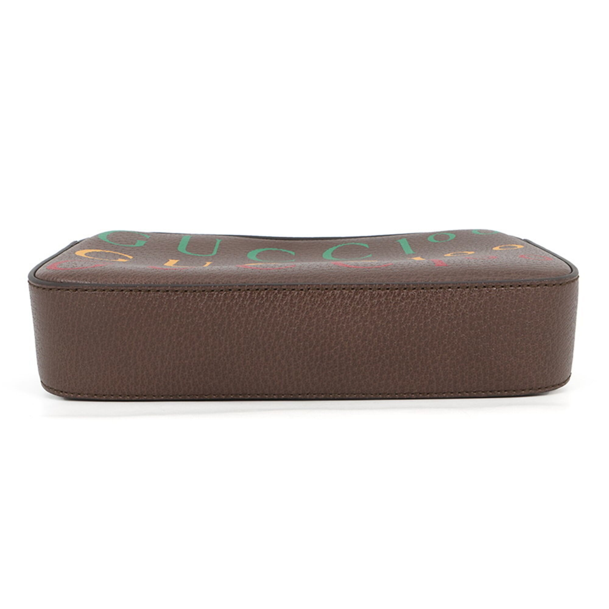 Gucci Brown Multi-Color Leather Handbag Pouch Sling Bag (Pre-Owned)