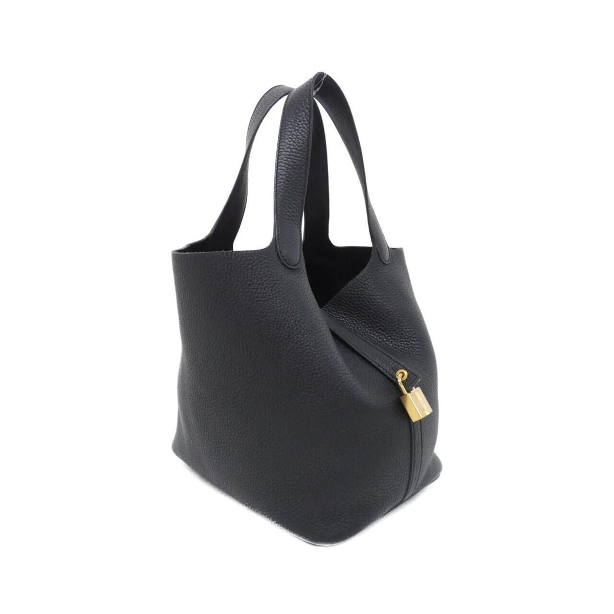 Hermes Picotin Black Taurillon Clemence Leather Handbag (Pre-Owned)
