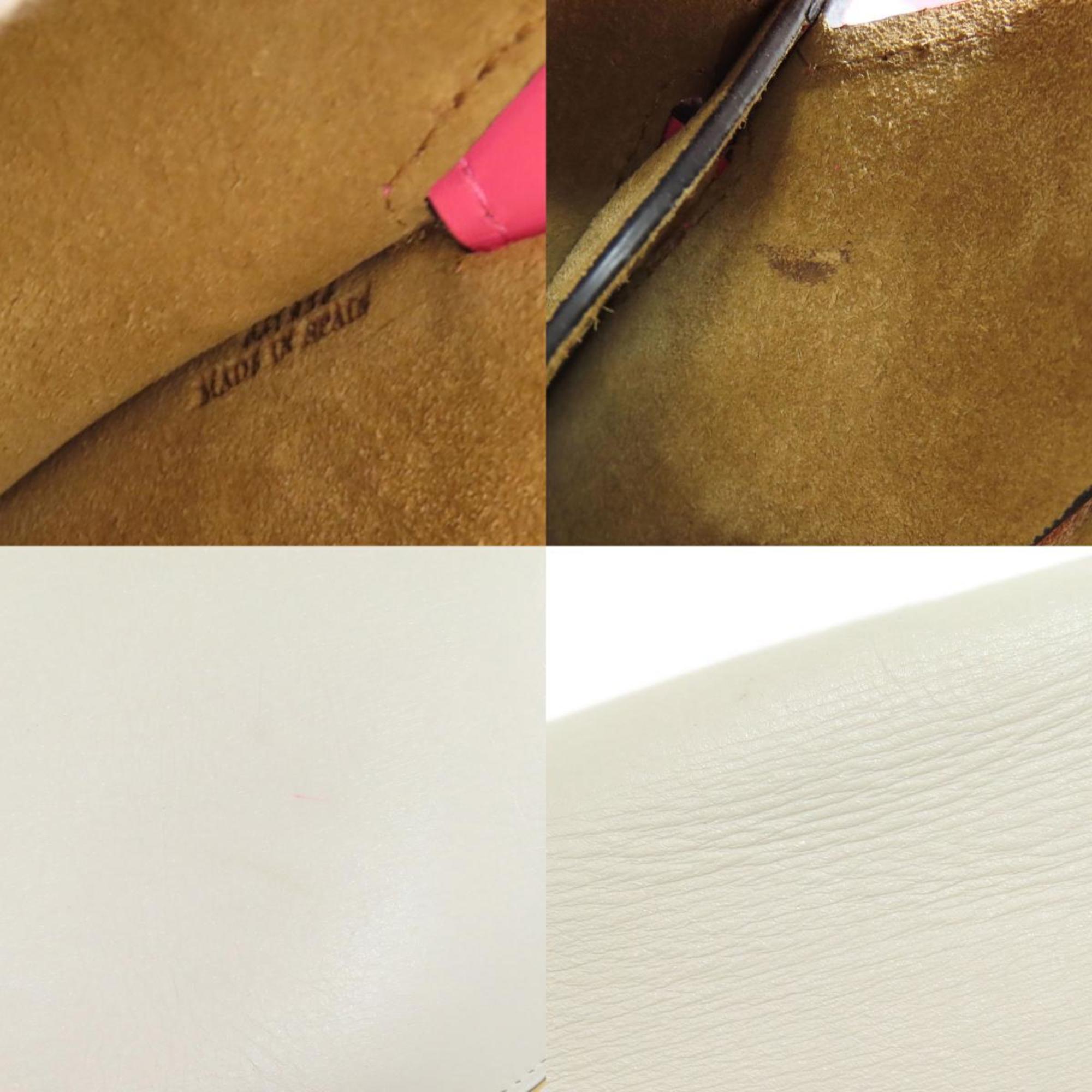 Loewe Pink White Leather Shoulder Bag (Pre-Owned)
