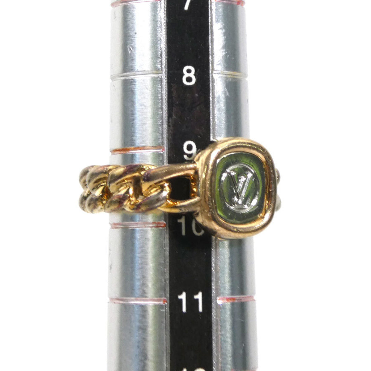 Louis Vuitton Gold Silver Metal Band Ring (Pre-Owned)
