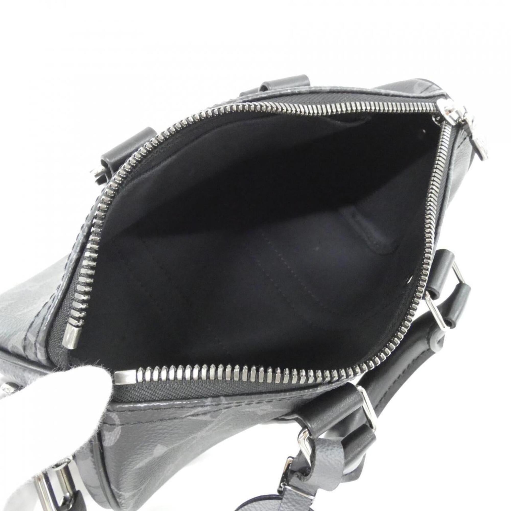 Louis Vuitton Black Gris Coated Canvas Boston Bag (Pre-Owned)