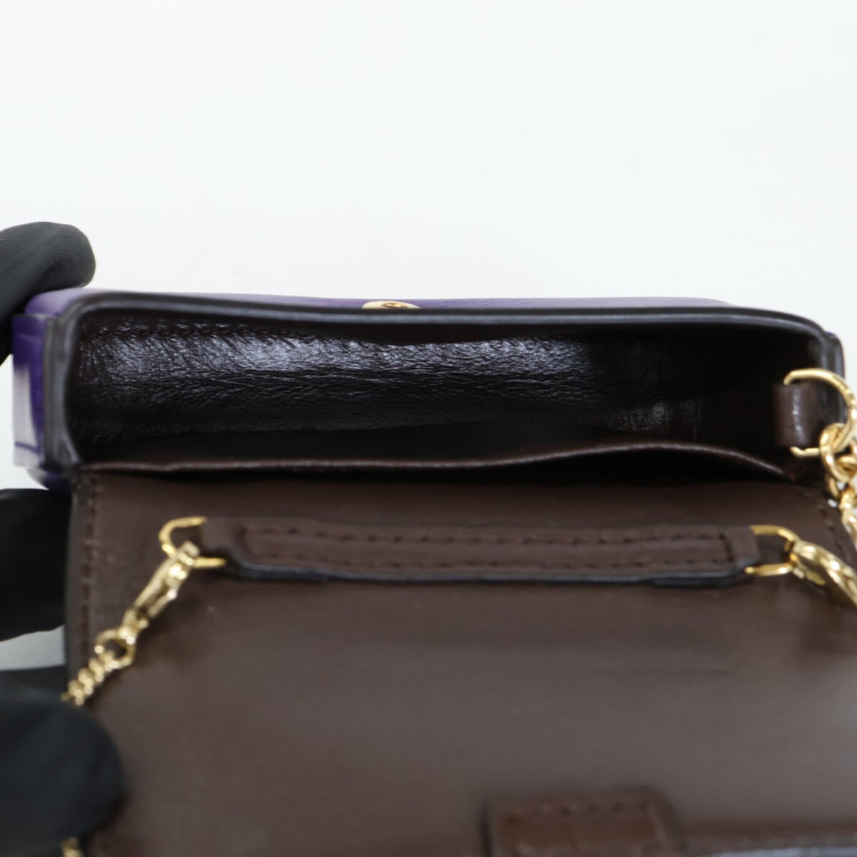 Fendi Purple Leather Shoulder Bag (Pre-Owned)