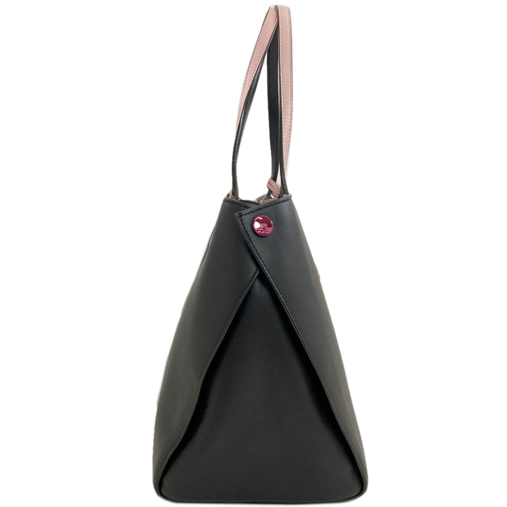 Christian Dior Black Pink Leather Tote Bag (Pre-Owned)