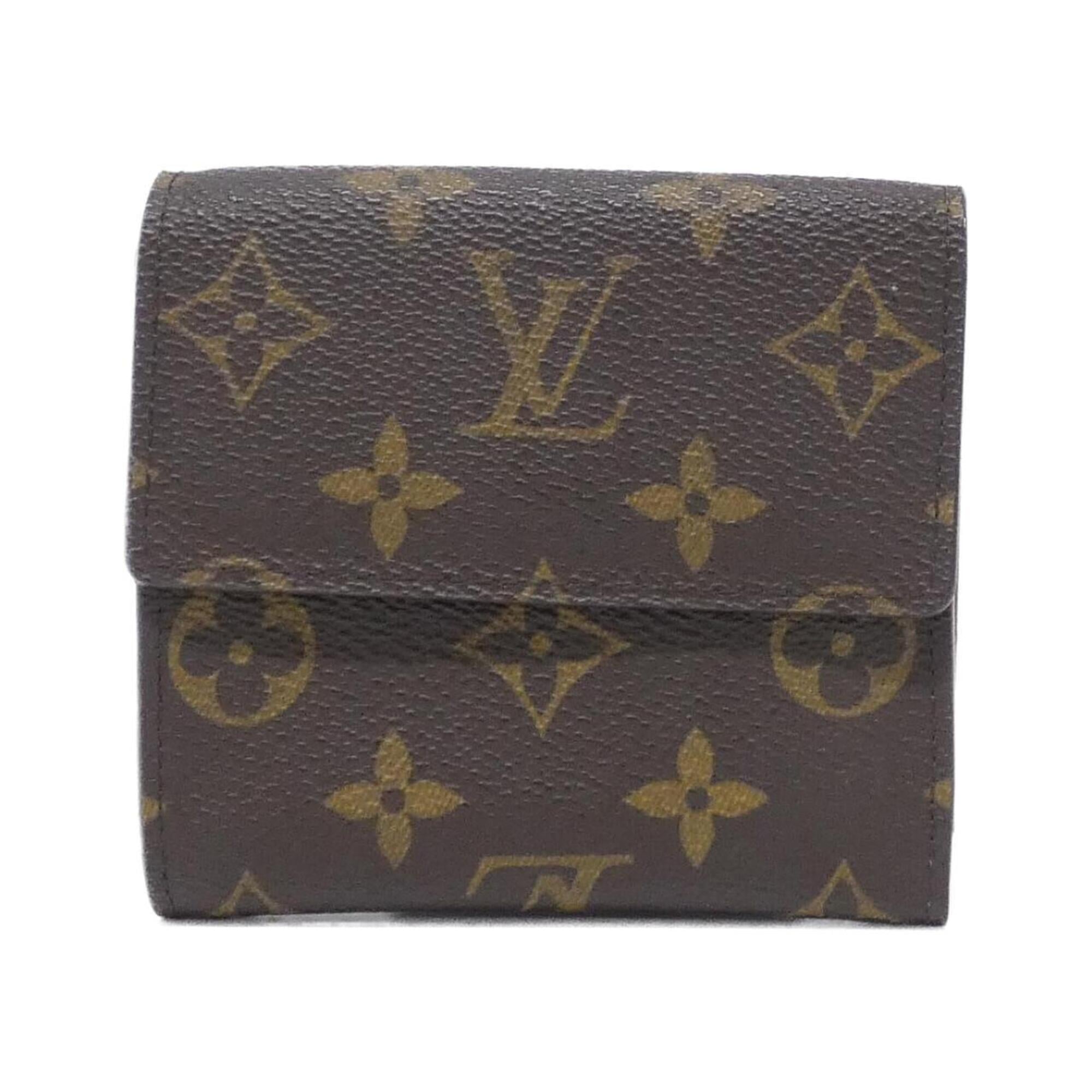 Louis Vuitton Marron Coated Canvas Wallet (Tri-Fold) (Pre-Owned)