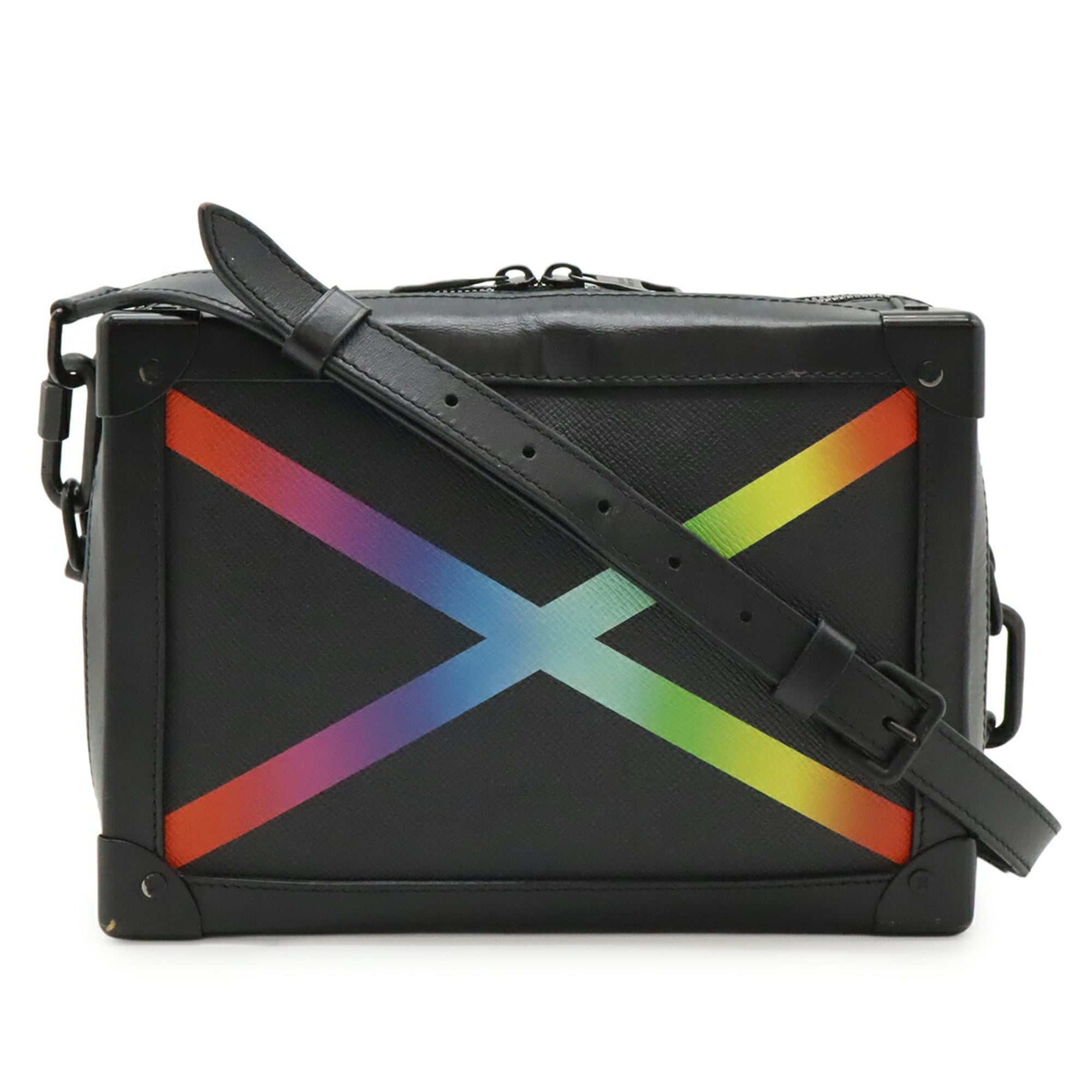 Louis Vuitton Black Noir Leather Pochette Shoulder Bag (Pre-Owned)