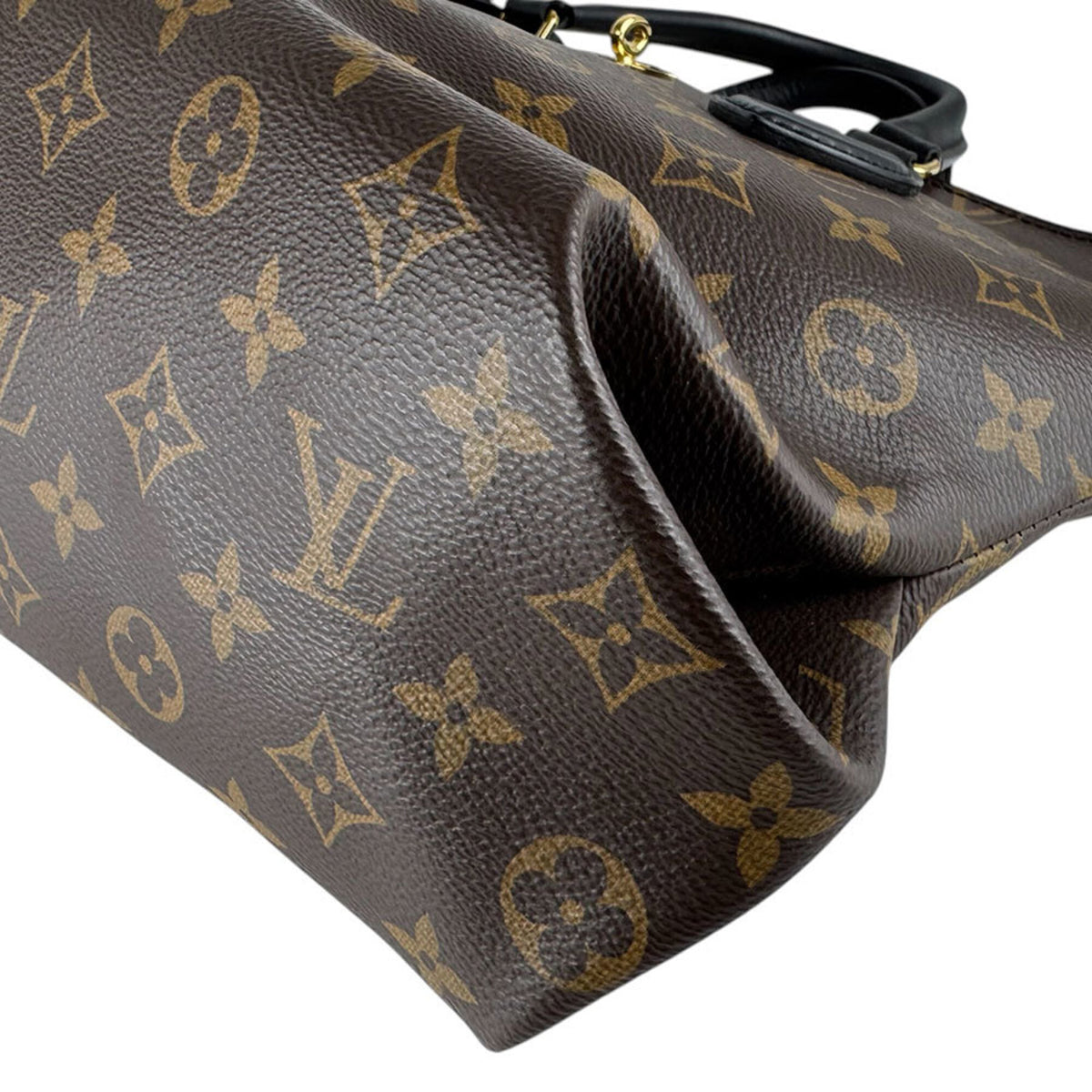 Louis Vuitton Black Brown Monogram Monogram Leather Handbag Shoulder Bag (Pre-Owned)