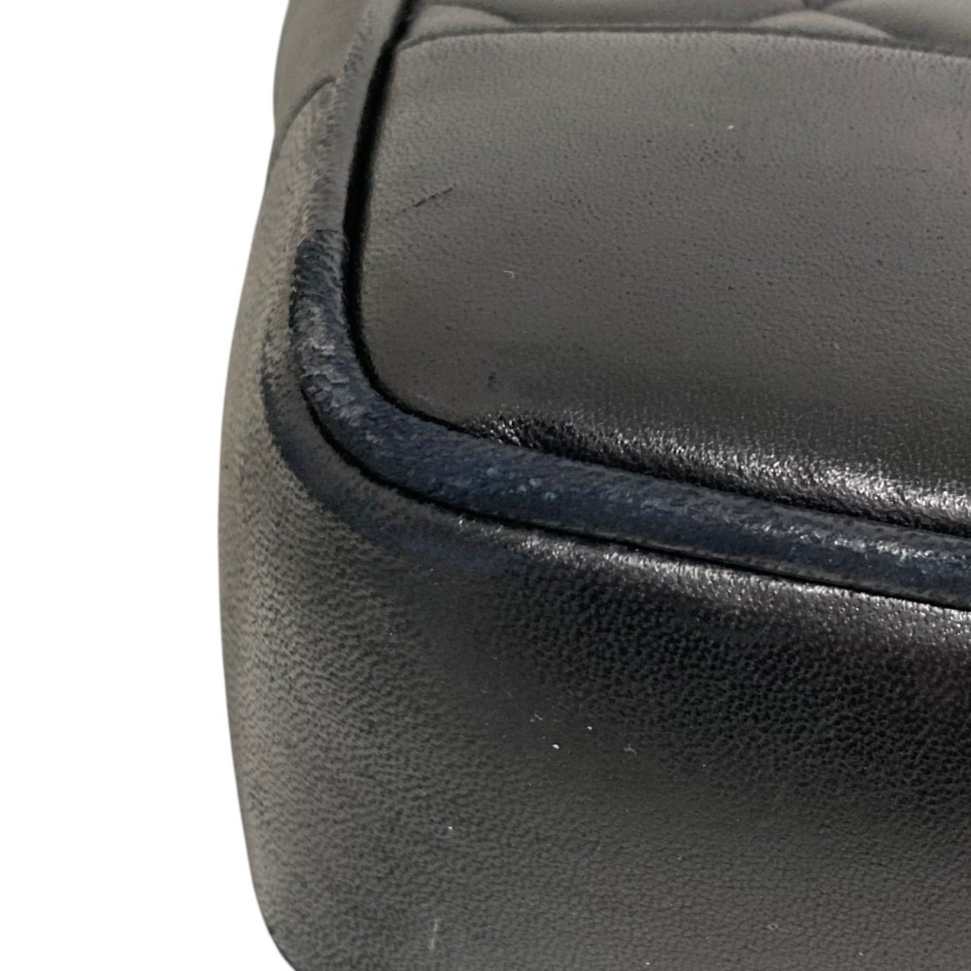 Chanel Black Leather Shoulder Bag Tote Bag (Pre-Owned)