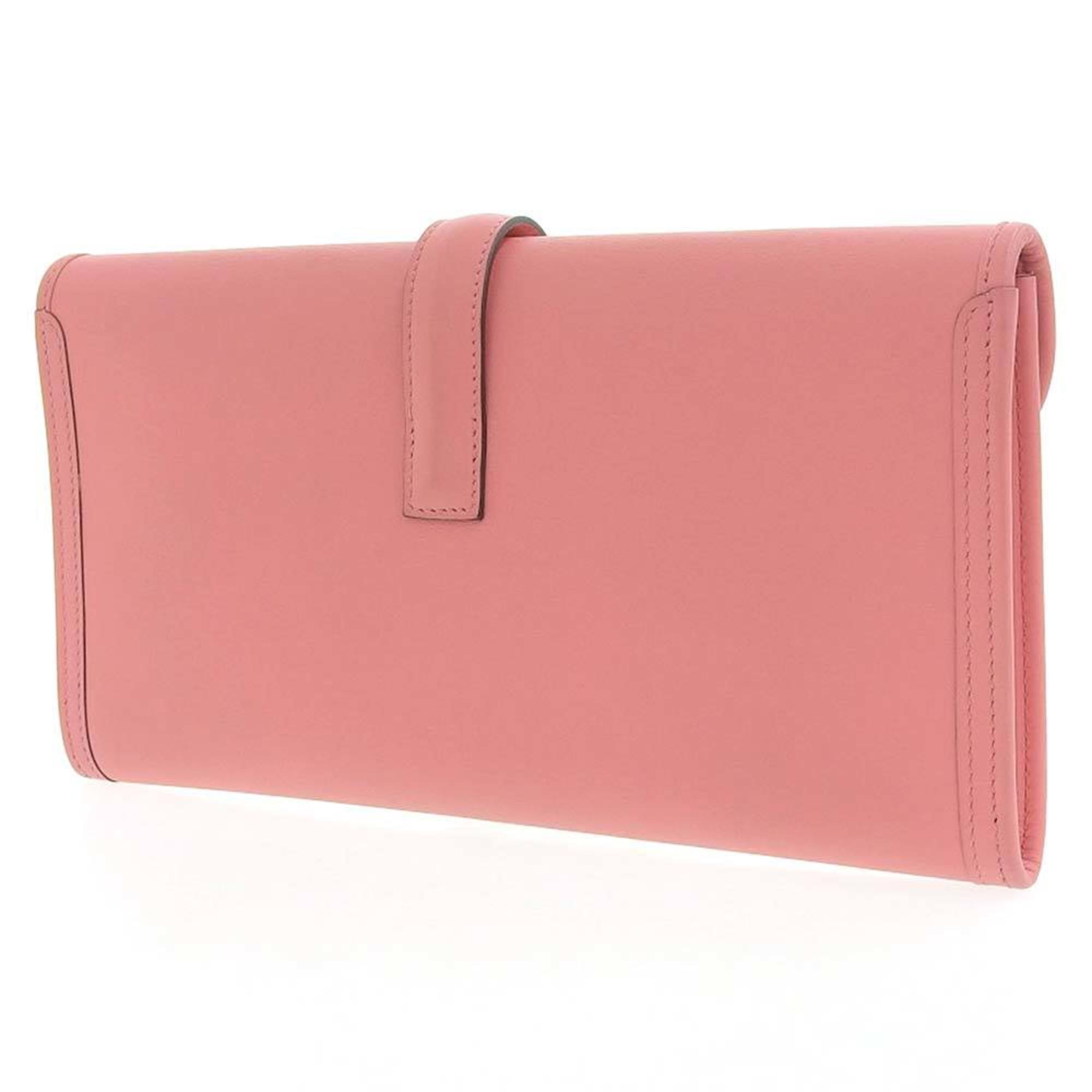 Hermes Pink Swift Leather Clutch Bag (Pre-Owned)