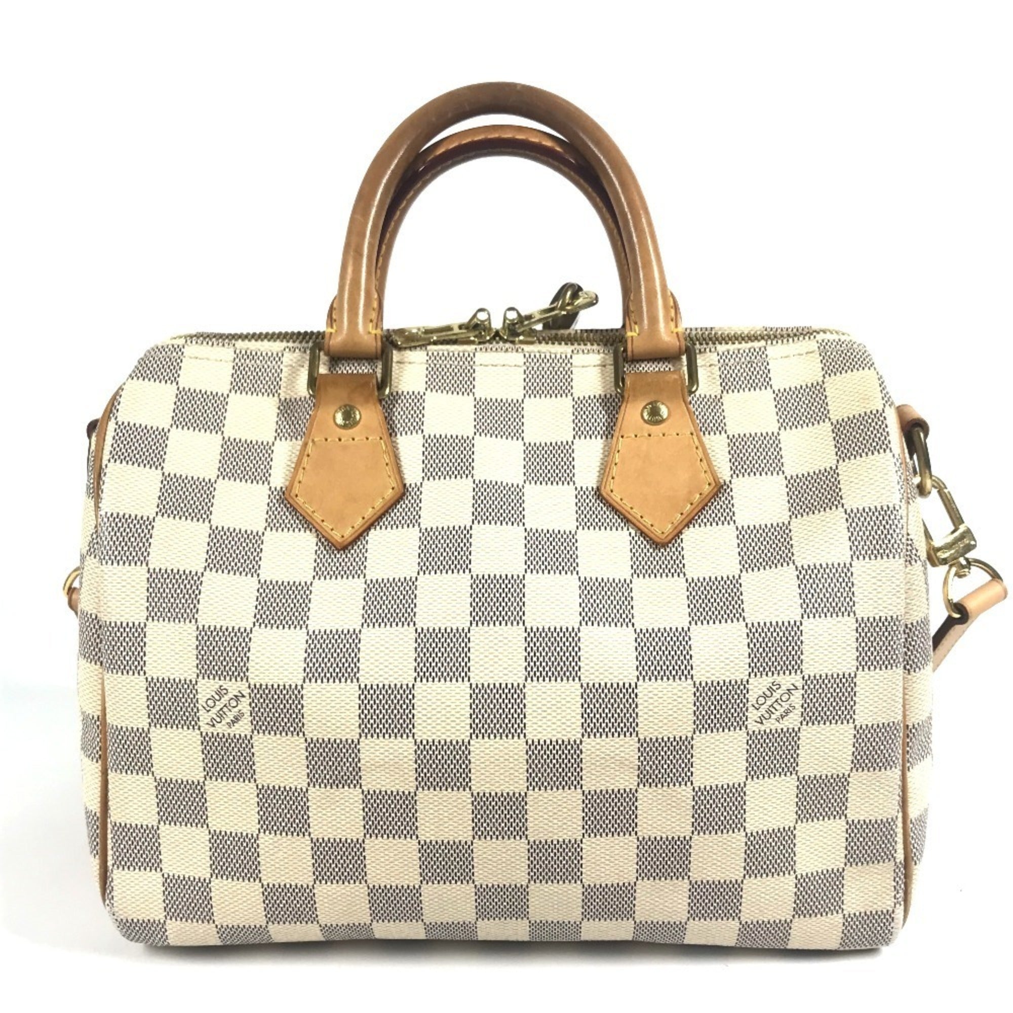 Louis Vuitton Damier Azur White Damier Azur Boston Bag Handbag Shoulder Bag (Pre-Owned)
