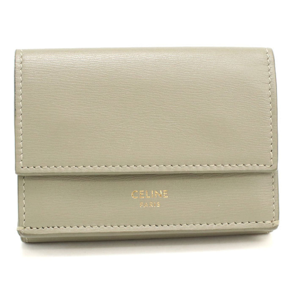 Celine Gray Leather Wallet (Tri-Fold) (Pre-Owned)