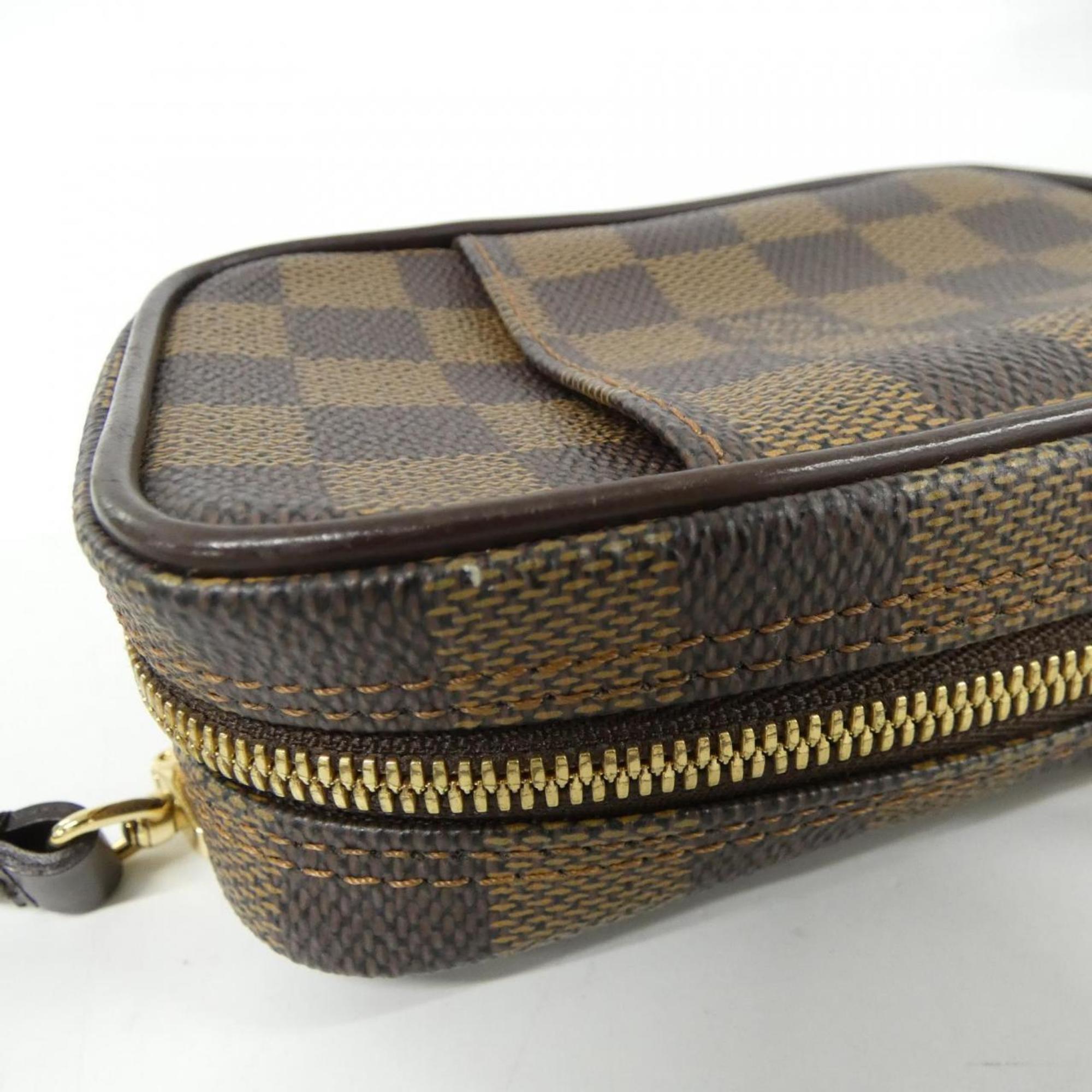 Louis Vuitton Ebene Coated Canvas Handbag Pouch (Pre-Owned)
