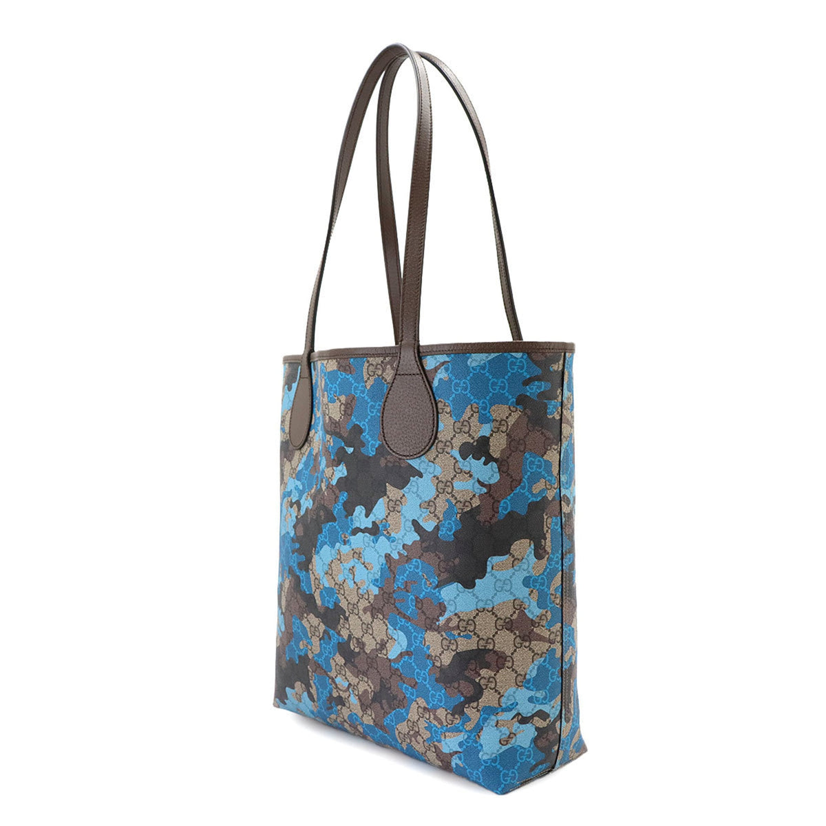 Gucci Beige Blue Gg Supreme Handbag Tote Bag (Pre-Owned)