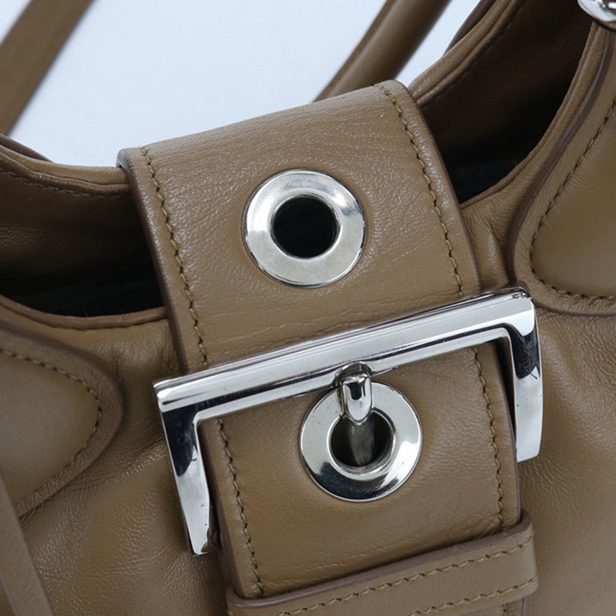 Prada Brown Nappa Leather Handbag (Pre-Owned)