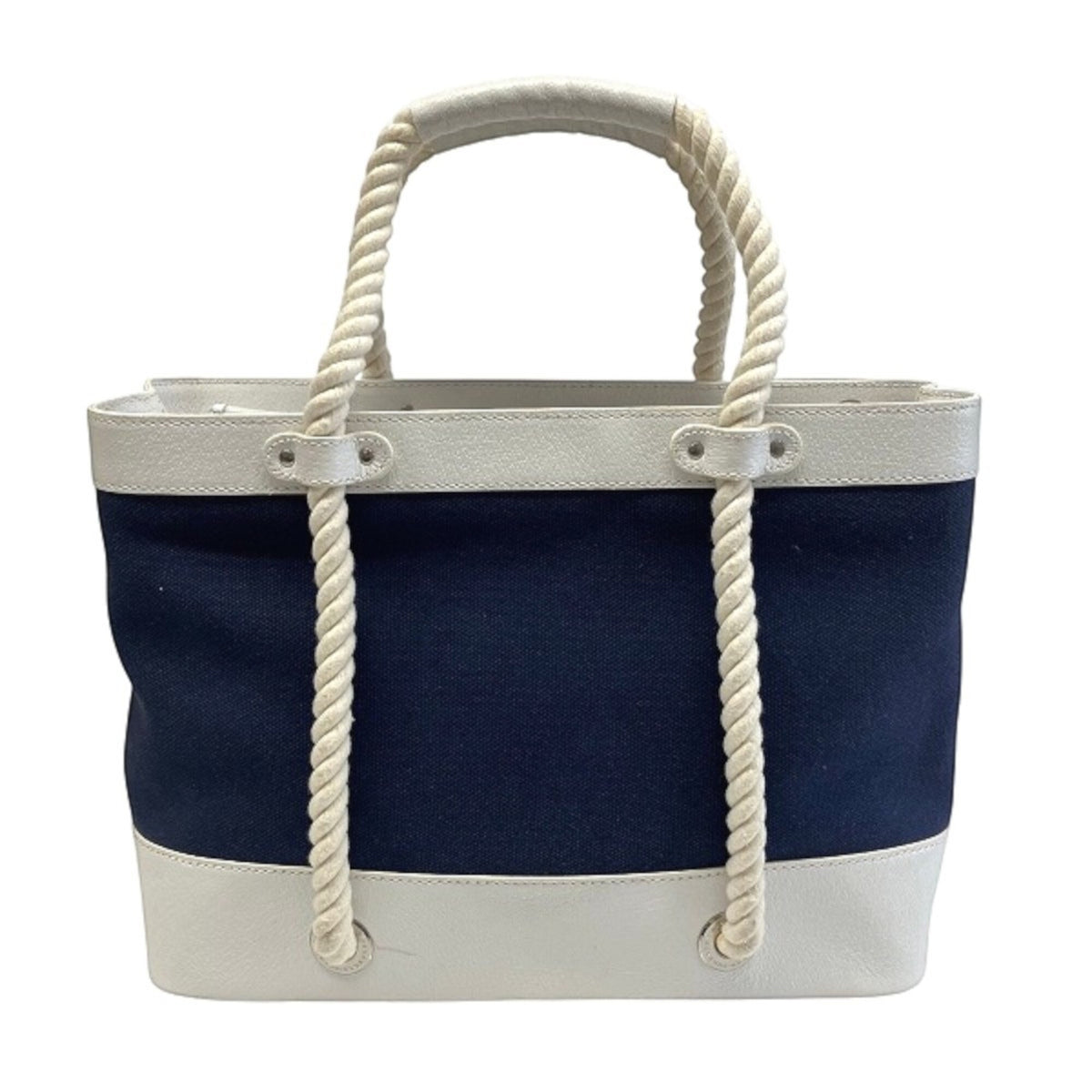 Burberry Navy Canvas Tote Bag (Pre-Owned)
