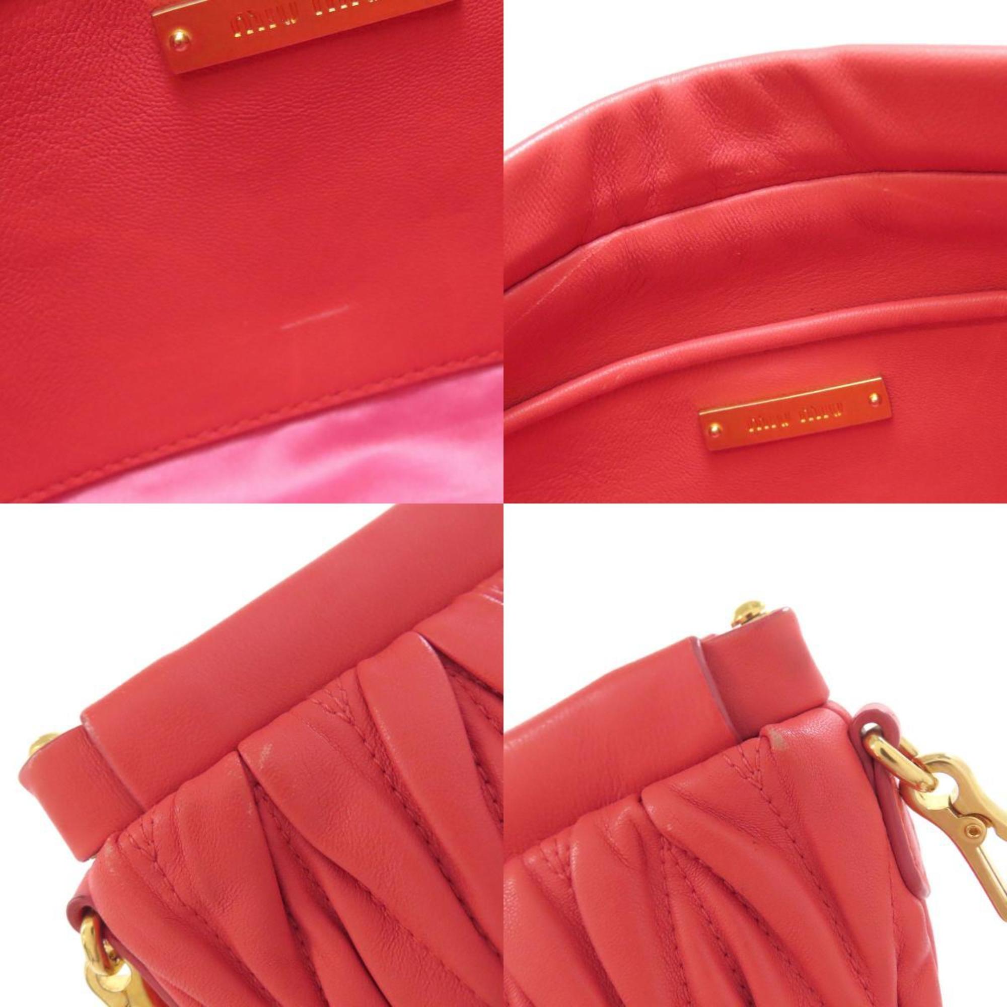 Miu Miu Orange Leather Shoulder Bag (Pre-Owned)