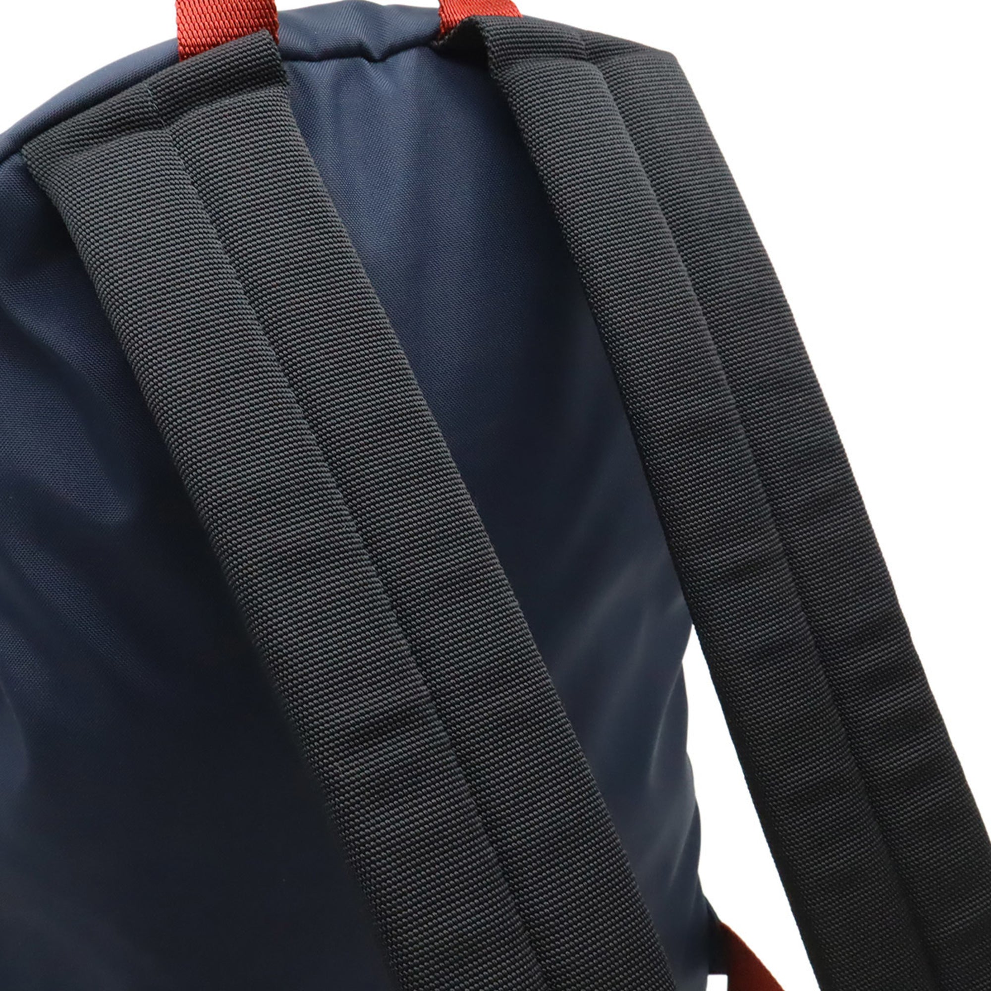 Balenciaga Navy Red Color White Nylon Canvas Backpack (Pre-Owned)