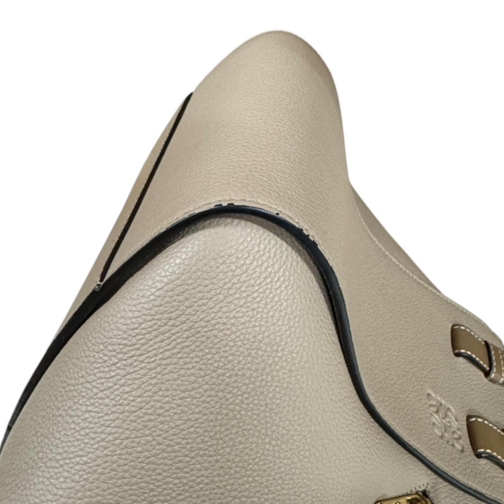 Loewe Beige Brown Leather Shoulder Bag (Pre-Owned)