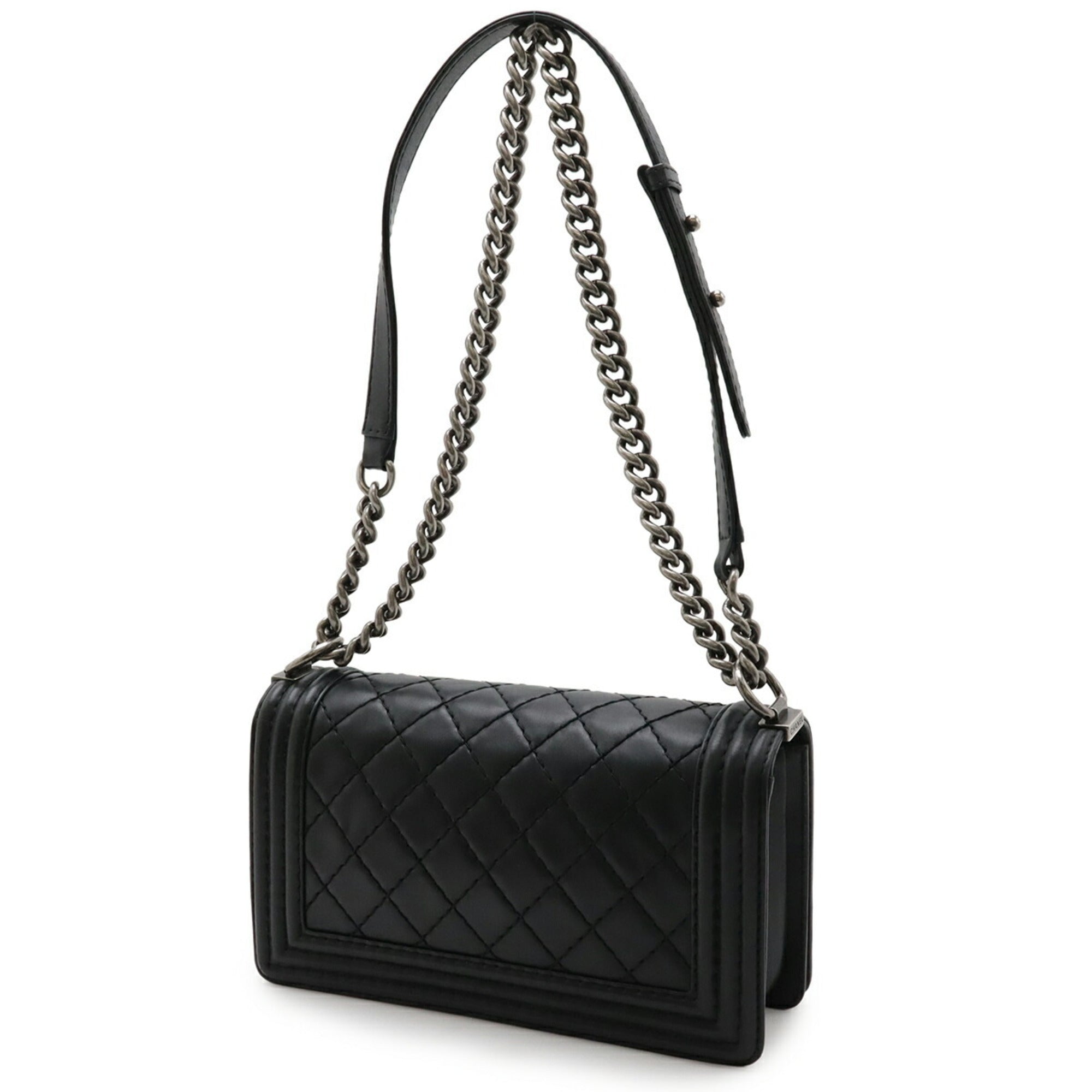 Chanel Black Leather Shoulder Bag (Pre-Owned)