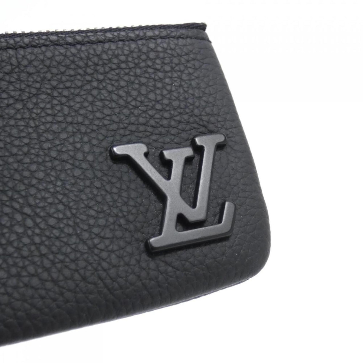 Louis Vuitton Black Leather Coin Purse/Coin Case (Pre-Owned)