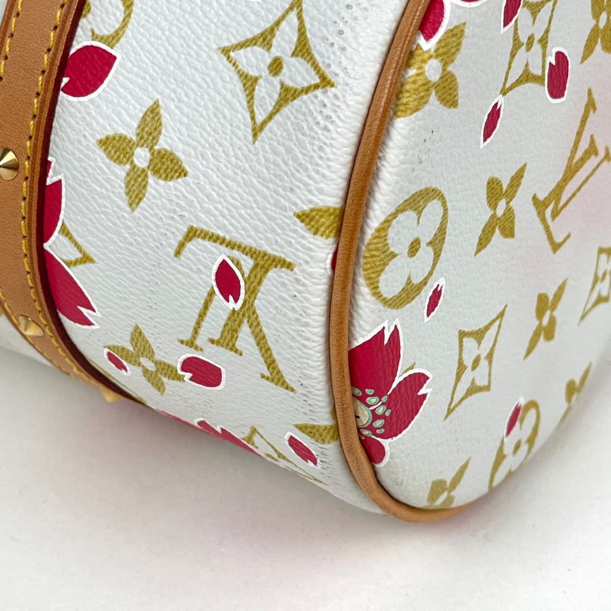 Louis Vuitton White Monogram Cherry Blossom Handbag (Pre-Owned)