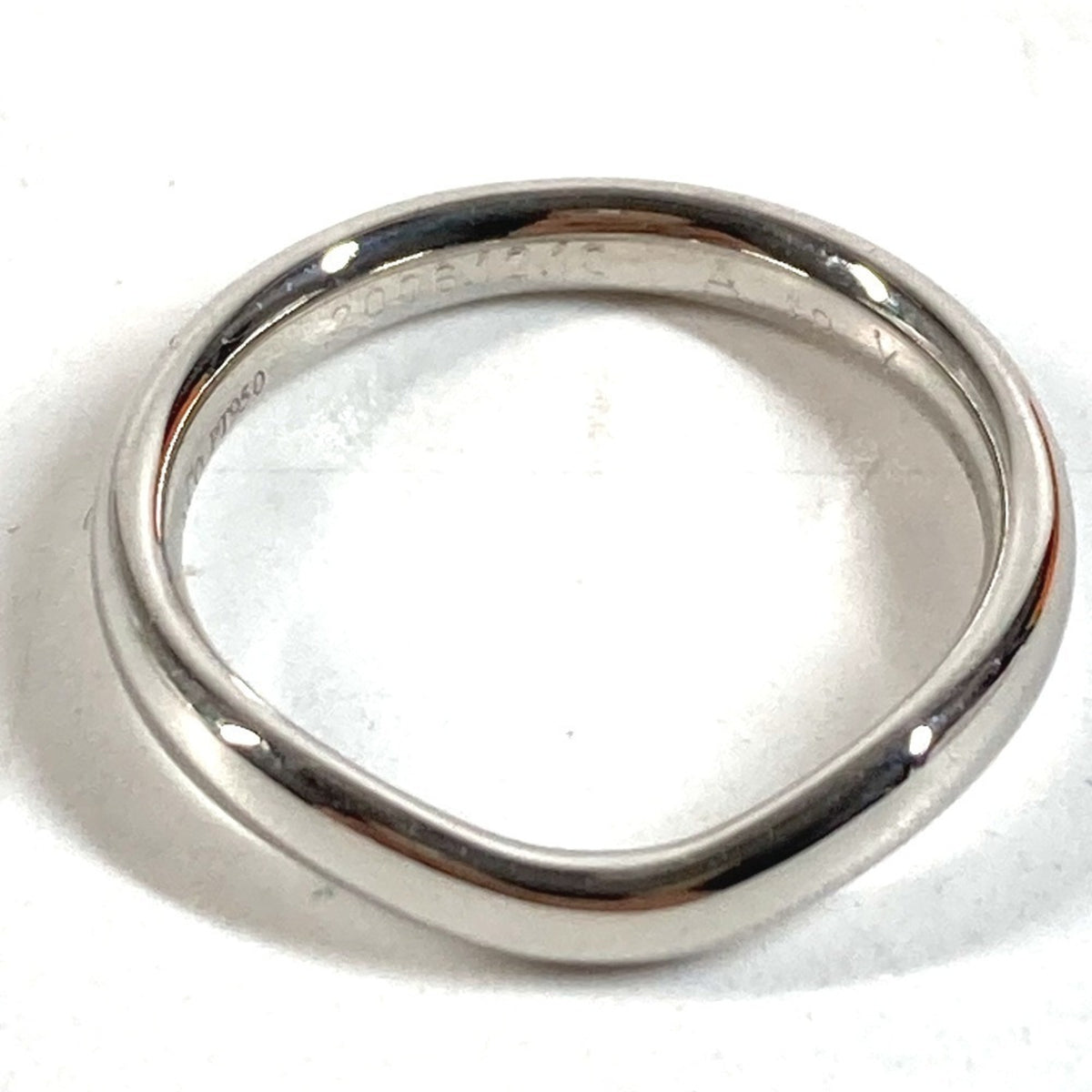 Tiffany Silver Platinum 950 Band Ring (Pre-Owned)