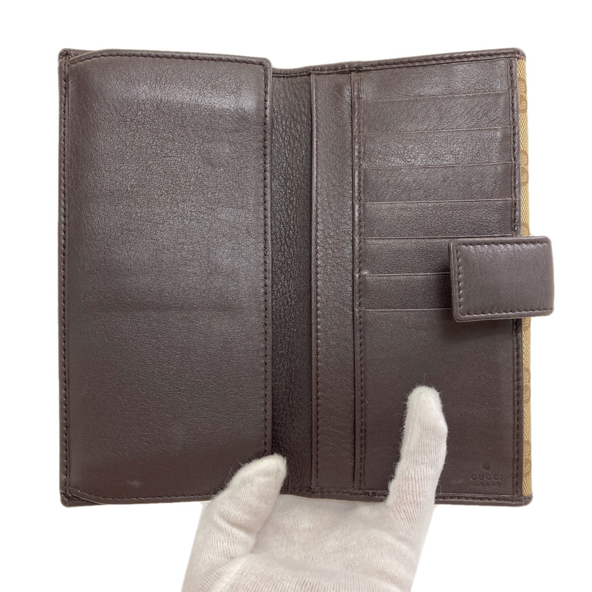 Gucci Brown Canvas Wallet (Tri-Fold) (Pre-Owned)