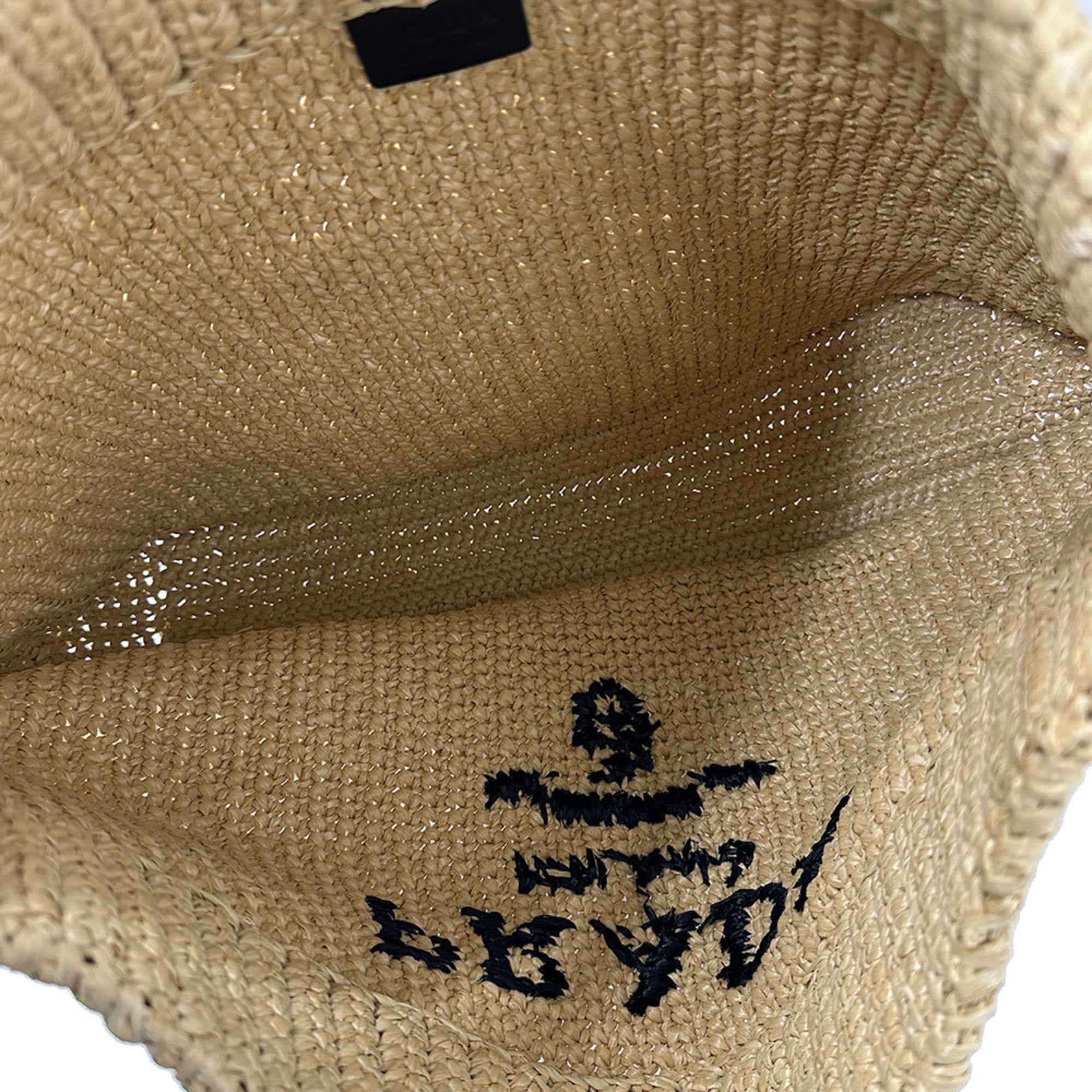 Prada Yellow Raffia Handbag Tote Bag (Pre-Owned)