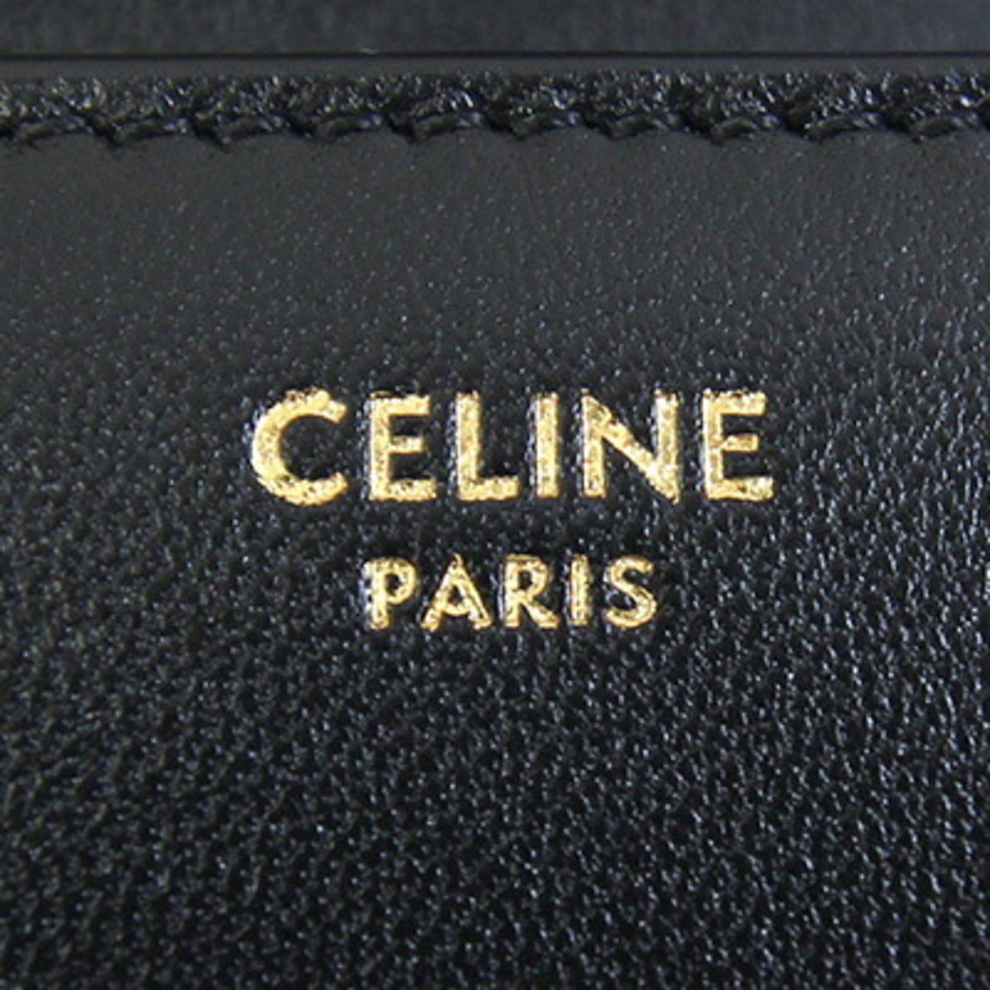 Celine Black Leather Wallet (Tri-Fold) (Pre-Owned)