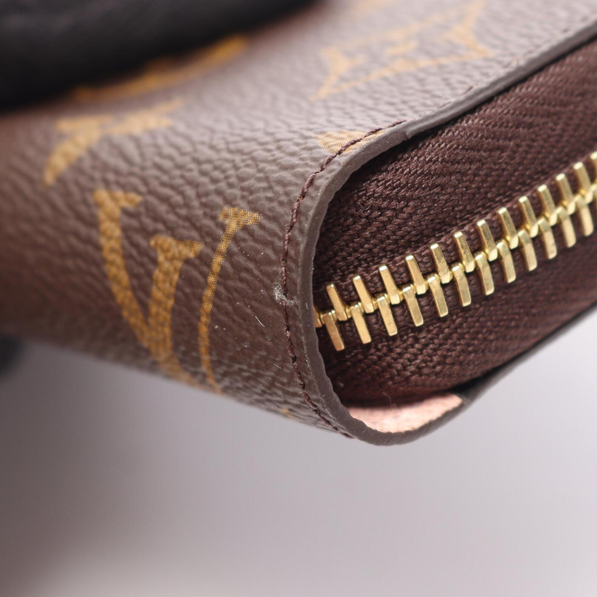 Louis Vuitton Brown Monogram Pink Rose Ballerine Monogram Leather Long Wallet (Bi-Fold) (Pre-Owned)
