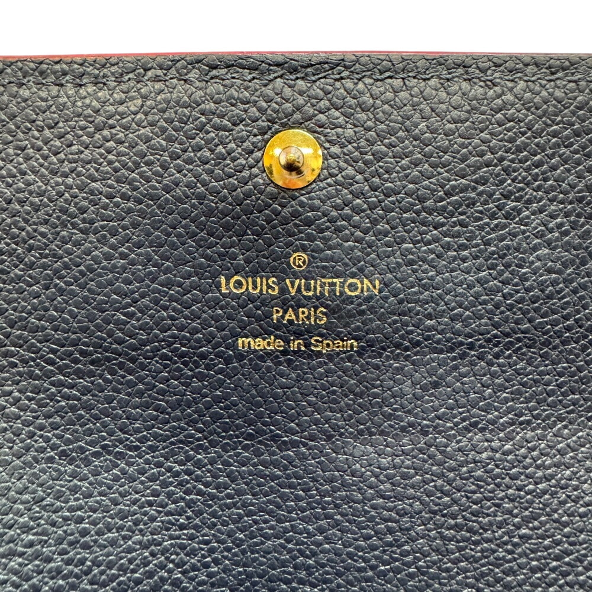 Louis Vuitton Monogram Empreinte Navy Leather Long Wallet (Bi-Fold) (Pre-Owned)