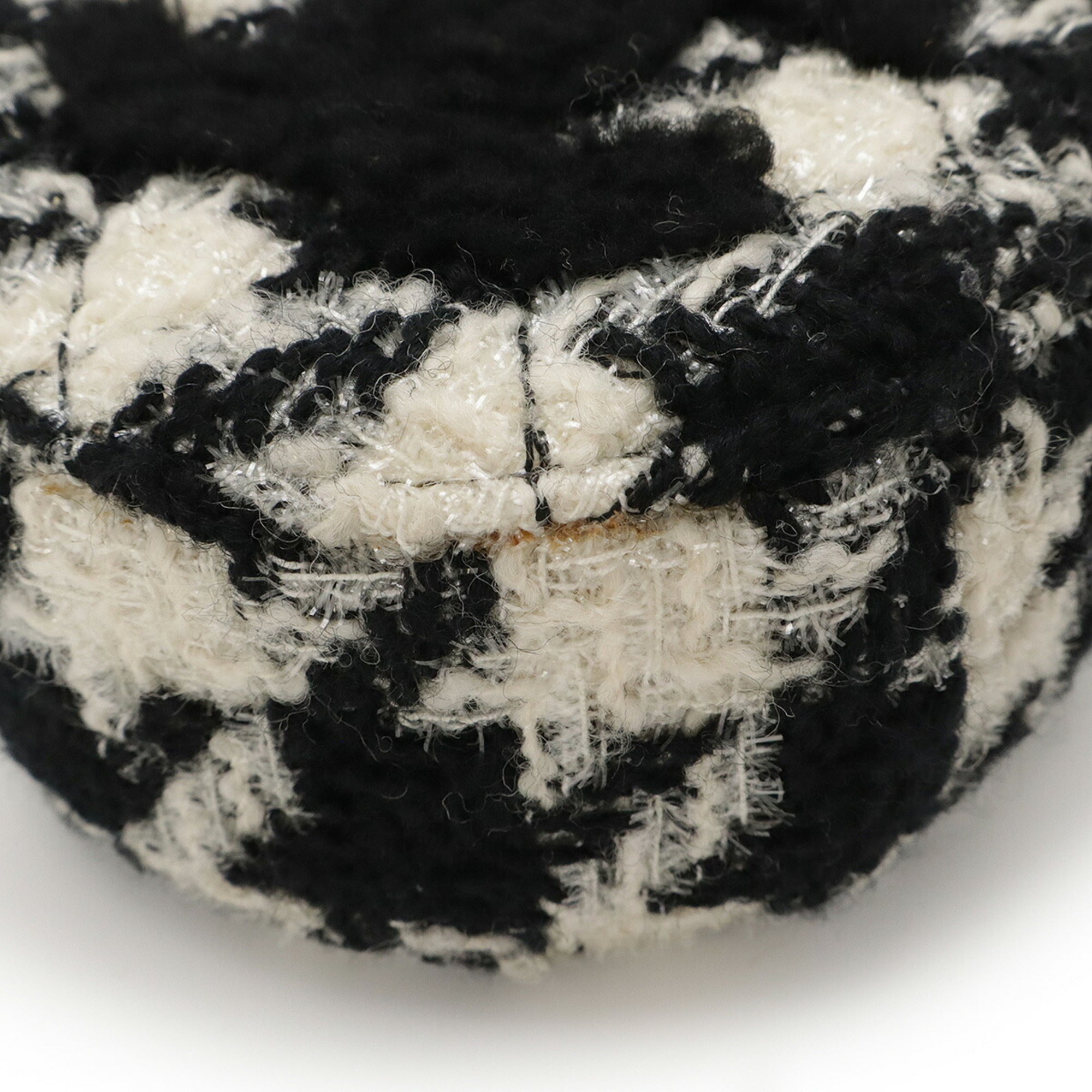 Chanel Black Ivory Tweed Pochette Pouch (Pre-Owned)