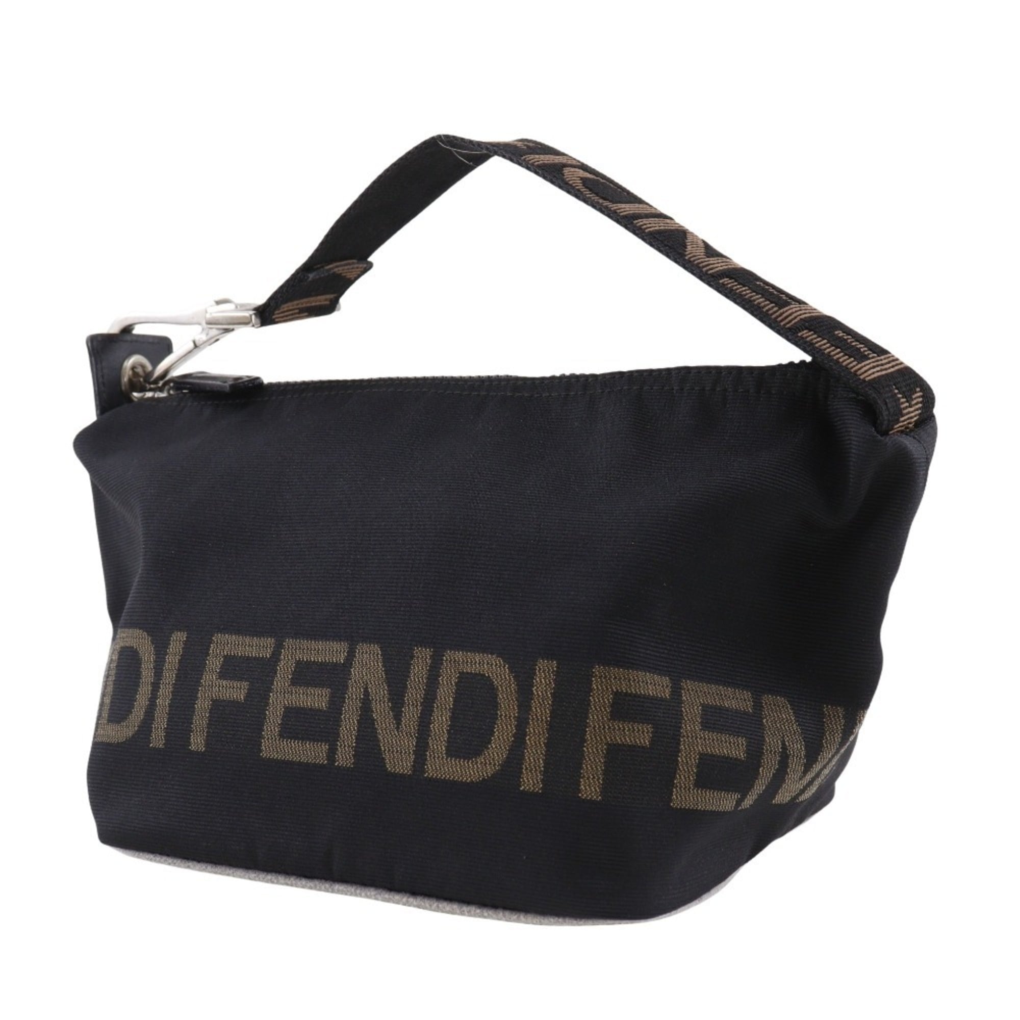Fendi Black Nylon Canvas Handbag (Pre-Owned)